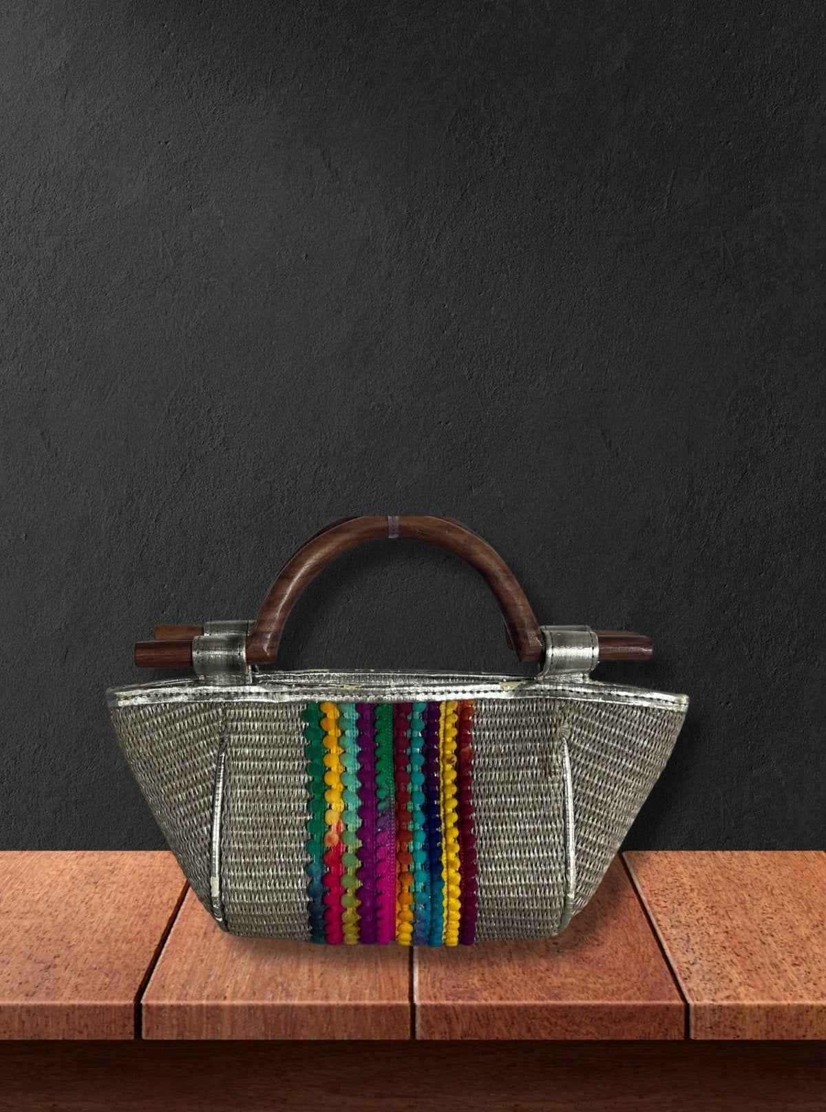 Silver Knit Handy Tote Bag – Chic Metallic Knit Style by Boer and Fitch | Buy Online at  Boer and Fitch