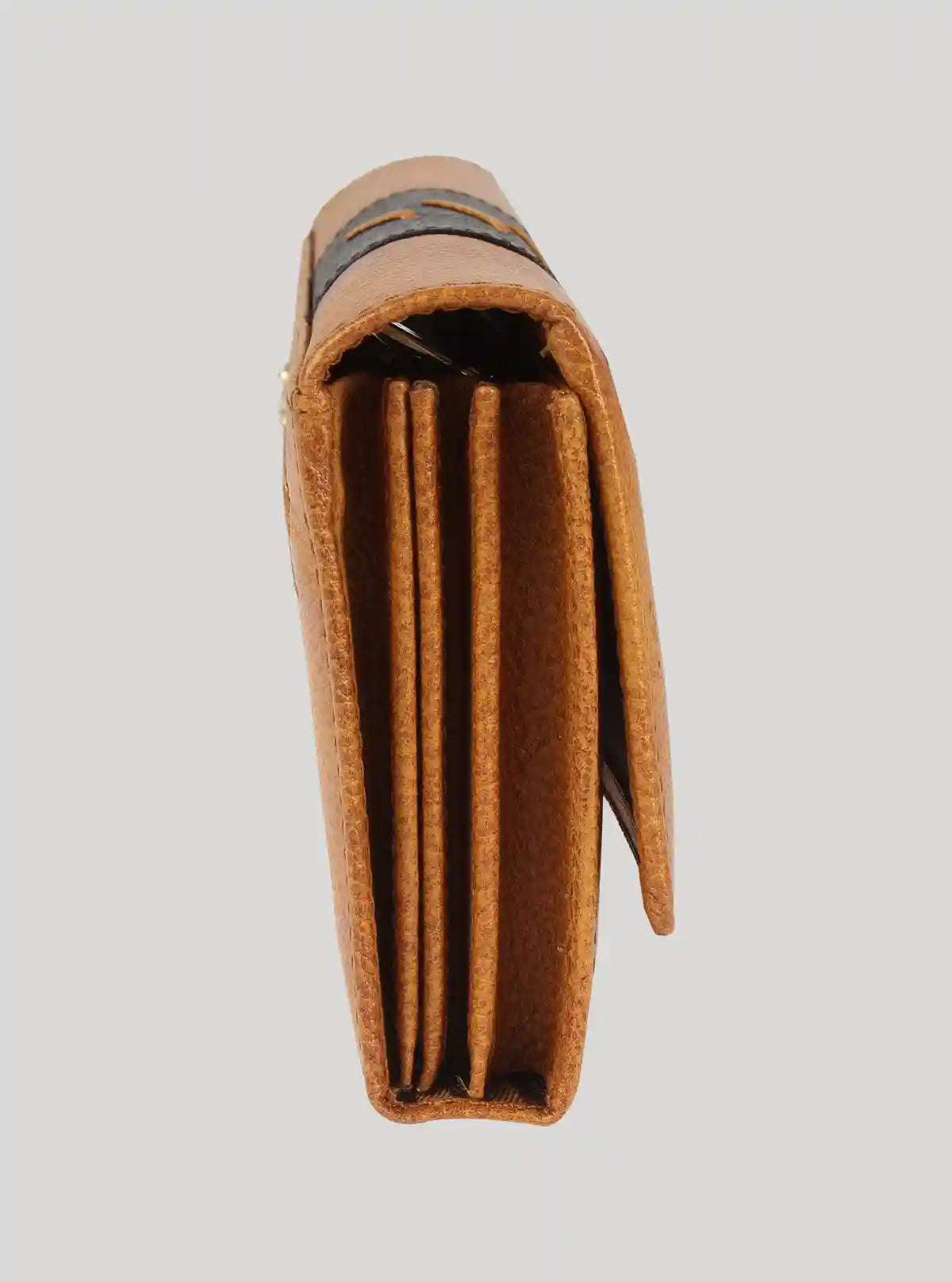 Tan Leather Clutch Wallet with Black Patch – Elegant & Sleek | Buy Online at  Boer and Fitch