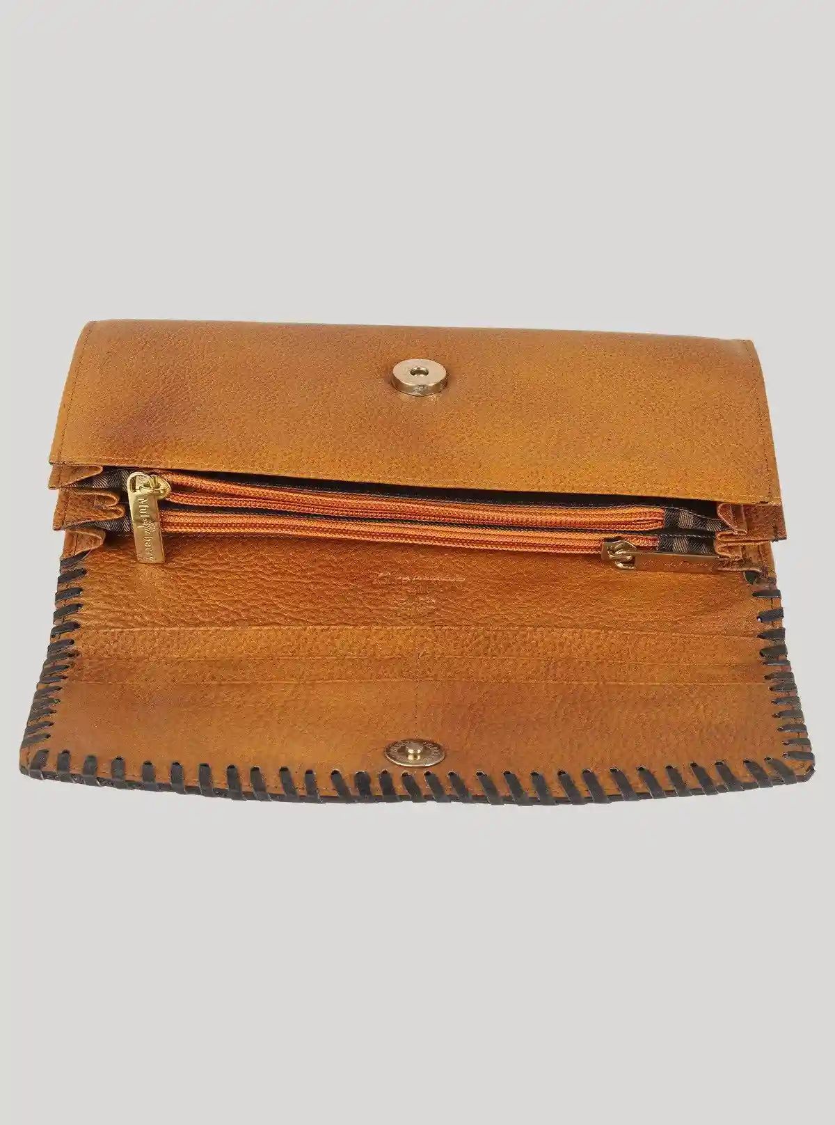 Tan Soft Leather Designer Clutch Wallet – Stylish & Functional Luxury | Buy Online at  Boer and Fitch