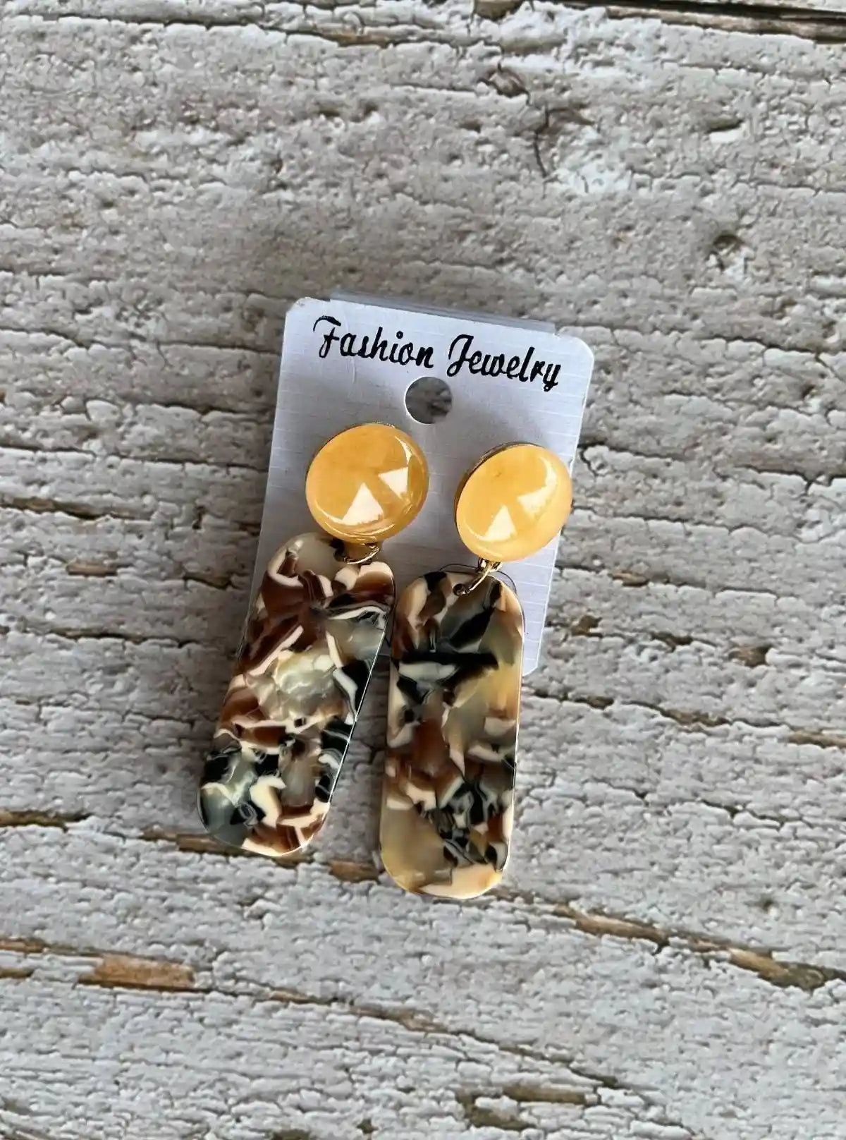 Women’s Beige Acrylic Drop Earrings – Chic, Lightweight & Versatile | Buy Online at  Boer and Fitch