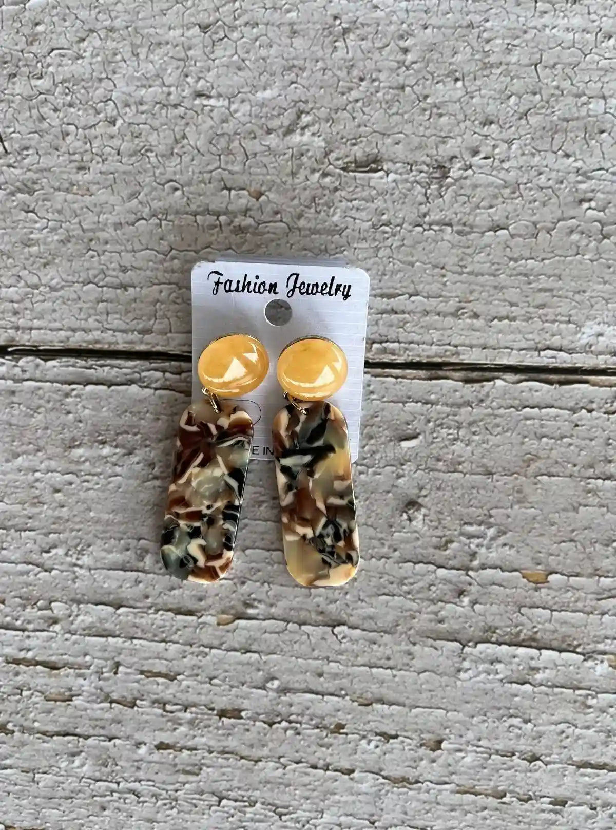 Women’s Beige Acrylic Drop Earrings – Chic, Lightweight & Versatile | Buy Online at  Boer and Fitch