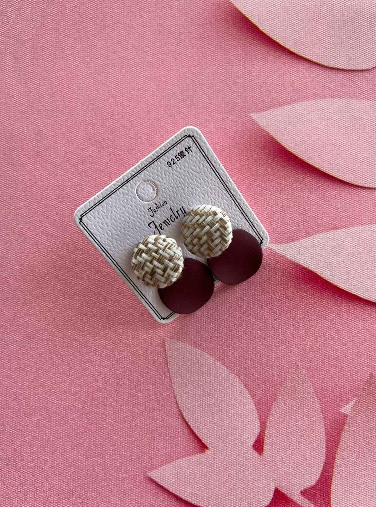 Women's Fabric Weave Geometric Earrings – Handcrafted Art by Boer and Fitch | Buy Online at  Boer and Fitch