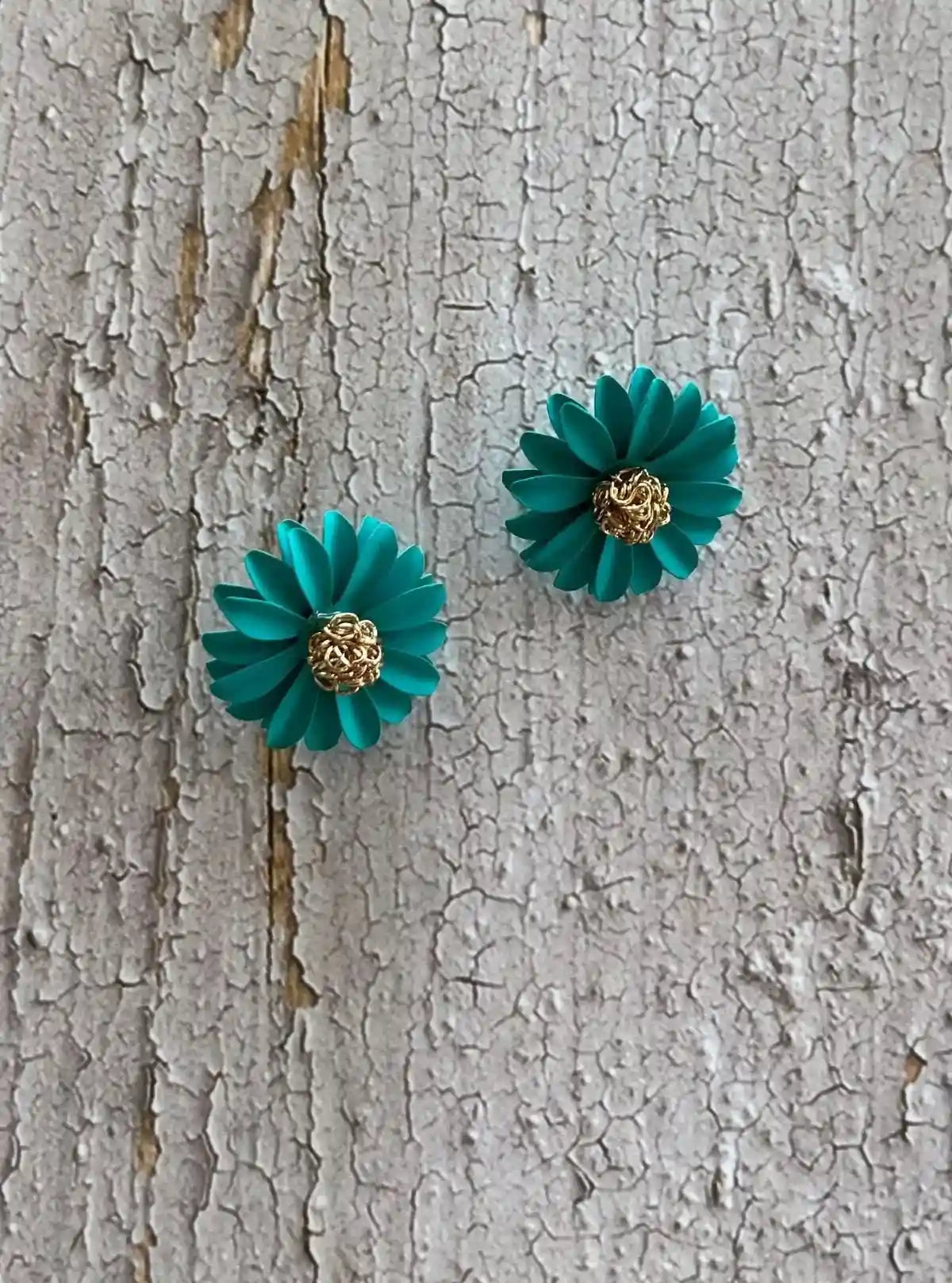 Women’s Green Forest Acrylic Flower Earrings – Bold Nature-Inspired Accessory | Buy Online at  Boer and Fitch