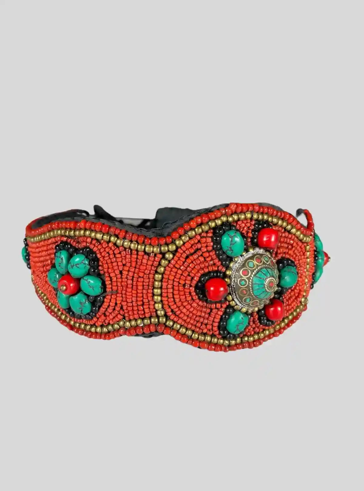 Women's Tibetan Style Coral & Glass Beads Waist Band – Ethnic Boho Chic from Boer and Fitch | Buy Online at gep32c-qs.myshopify.com