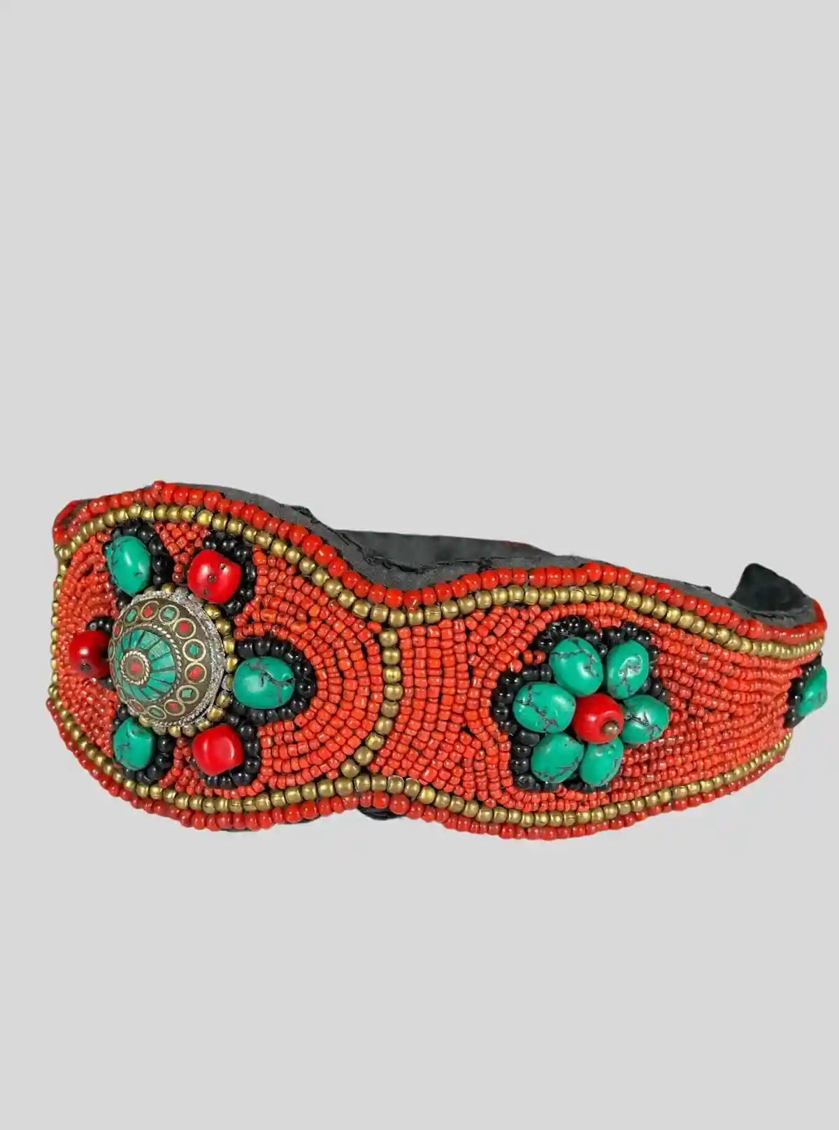 Women's Tibetan Style Coral & Glass Beads Waist Band – Ethnic Boho Chic from Boer and Fitch | Buy Online at gep32c-qs.myshopify.com