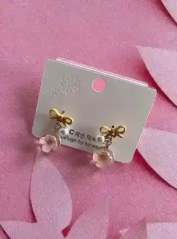 Women’s Yellow Miraclewood Korean Earrings – Trendy Minimalist Style