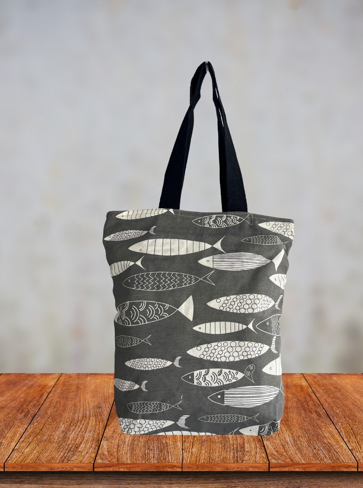 Doodled Fish Printed Bag – Quirky Artistic Tote by Boer and Fitch - Boer and Fitch