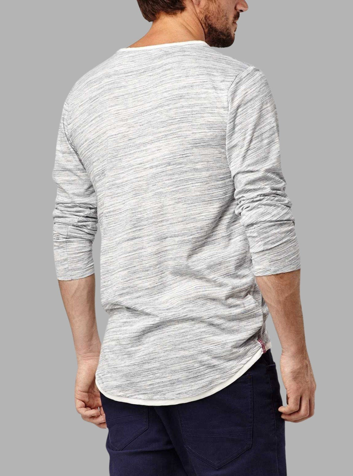 Fancy V Neck Slub Jersey Long Sleeve T-Shirt – Boer and Fitch - Boer and Fitch