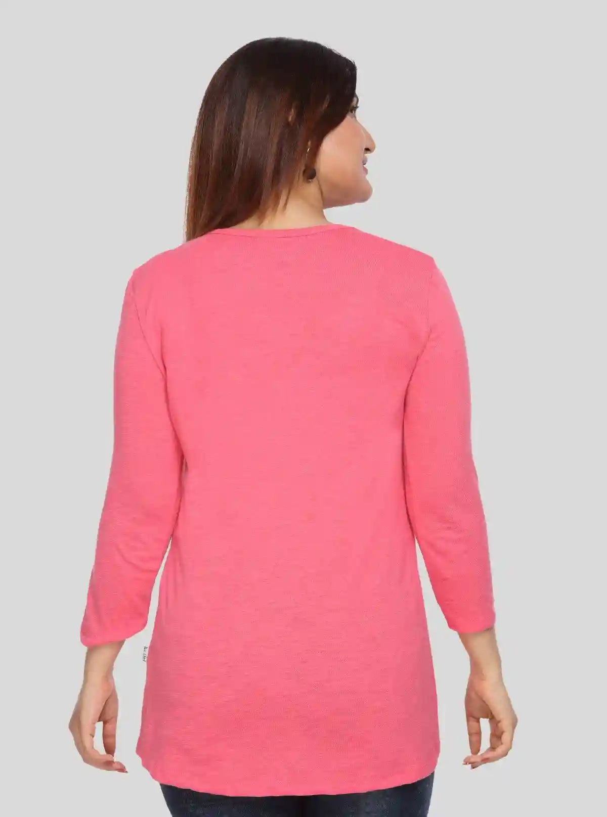 Women's Fuchsia Neck Lace Long Sleeve Cotton Jersey Top | Boer & Fitch | Buy Online at  Boer and Fitch