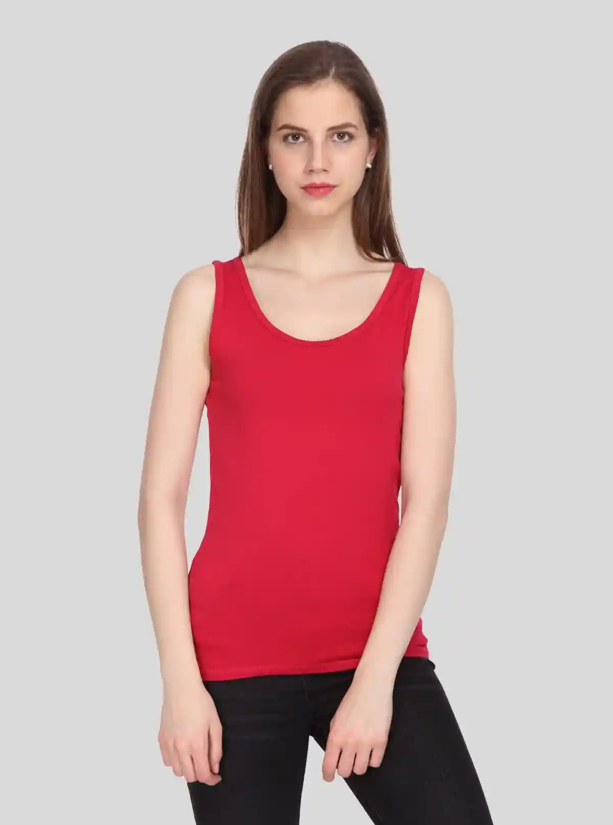 Women’s Cherry Red Sleeveless Stretch Top – Boer and Fitch | Buy Online at  Boer and Fitch