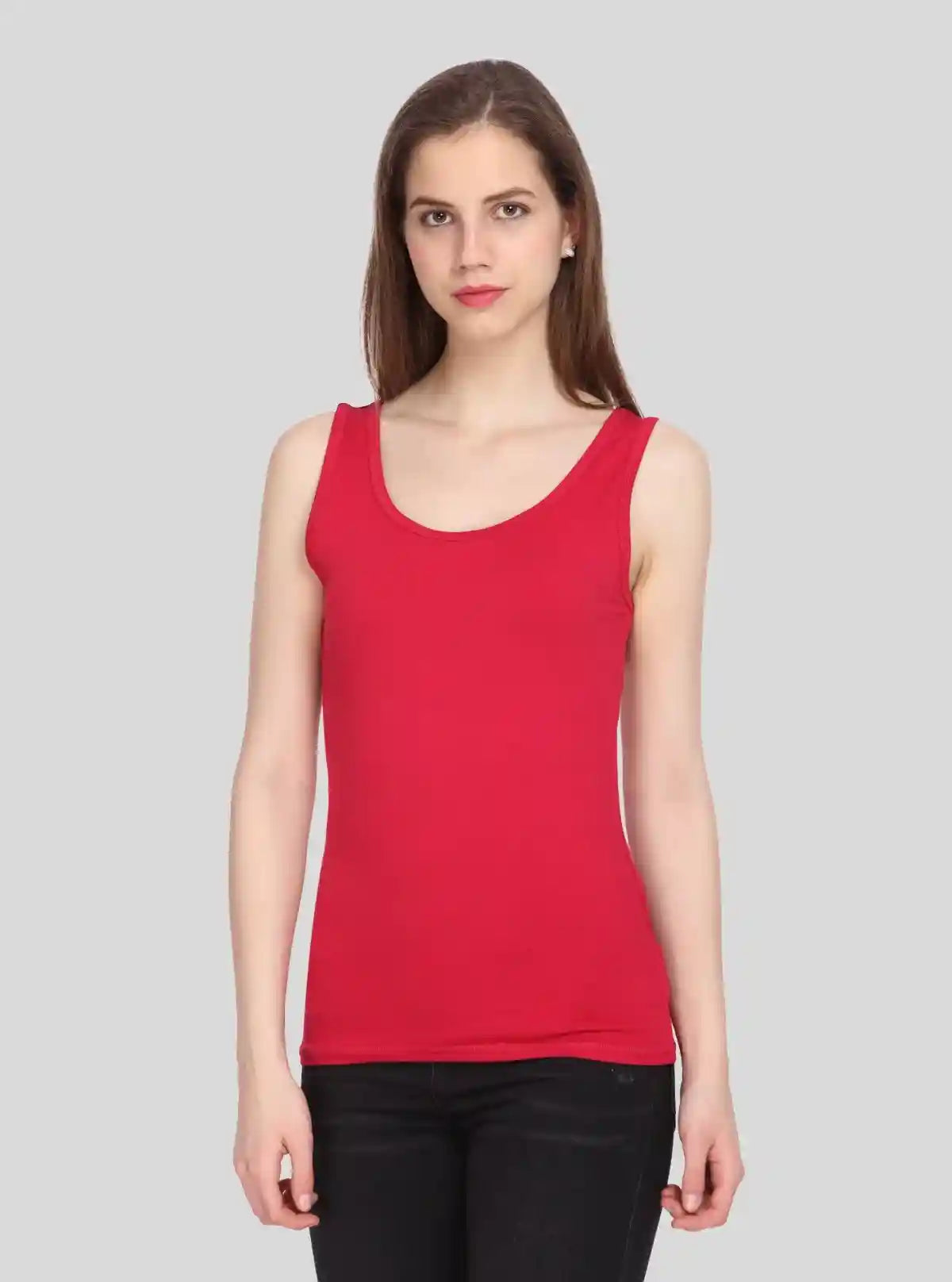 Women’s Cherry Red Sleeveless Stretch Top – Boer and Fitch | Buy Online at  Boer and Fitch