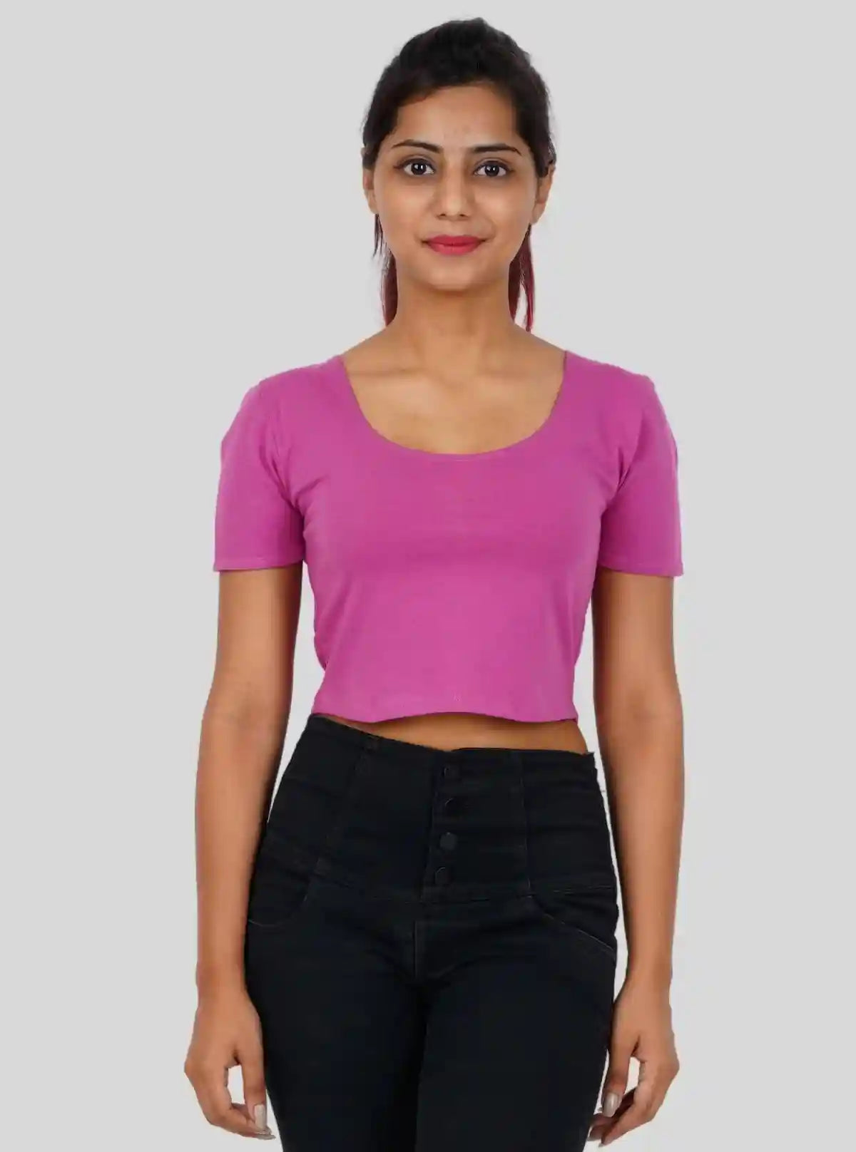 Women's Fuchsia Cotton Jersey Crop Top – Stylish & Comfy | Boer & Fitch | Buy Online at  Boer and Fitch