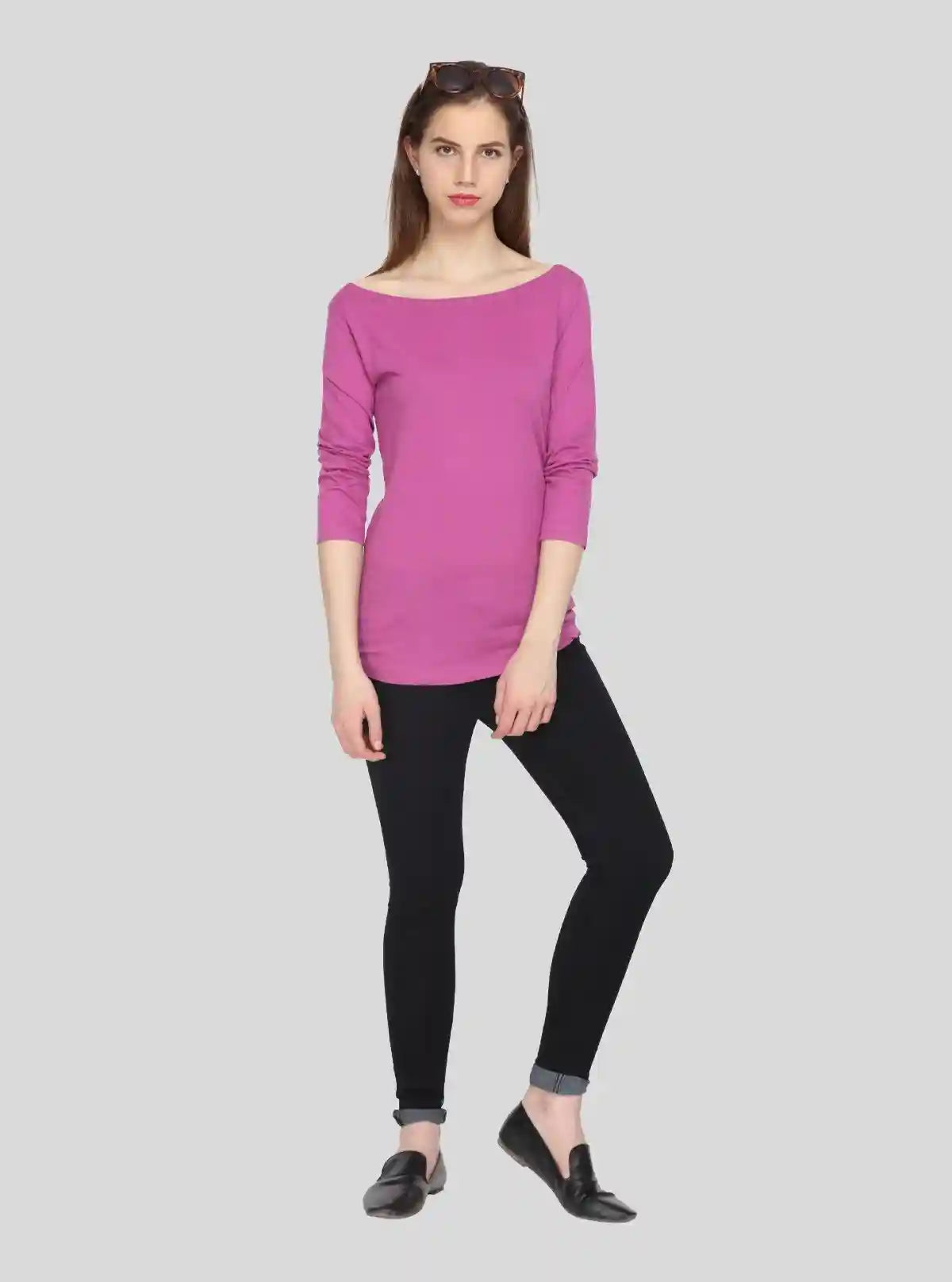 Women’s Long Sleeve Fuchsia Cotton Top – Boer and Fitch | Buy Online at  Boer and Fitch