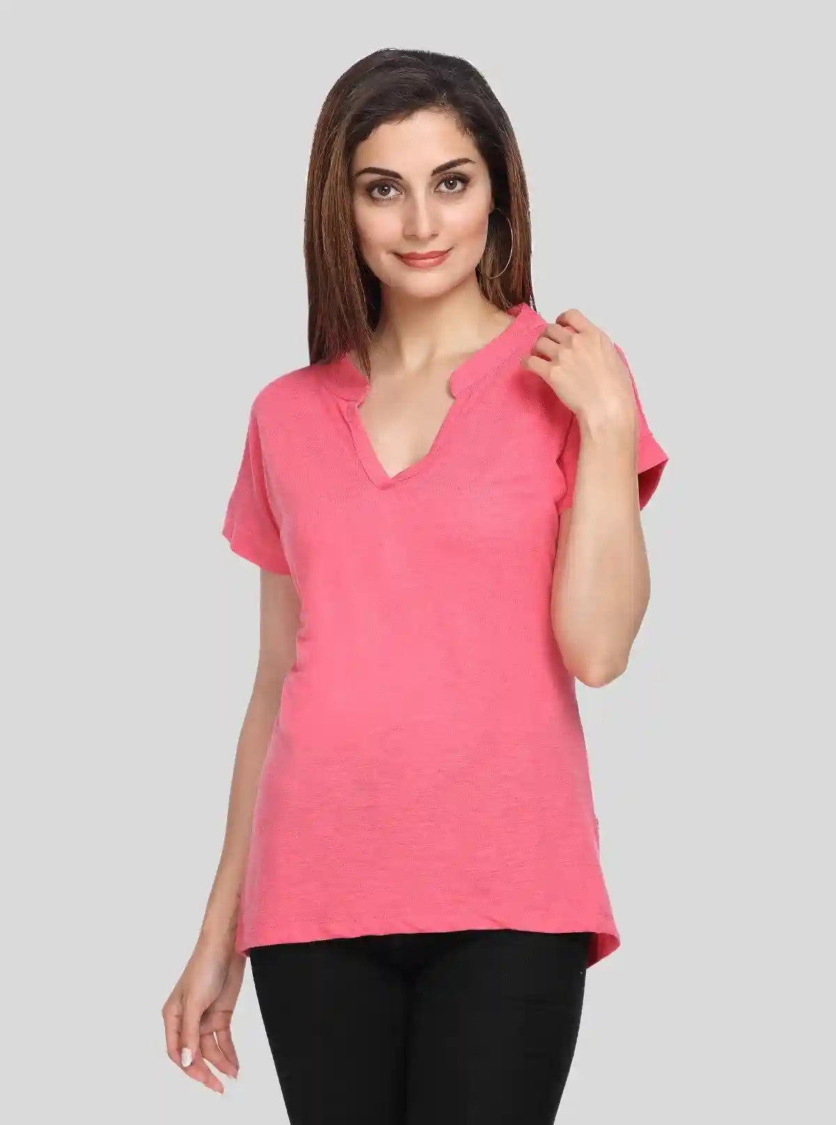 Women’s Roseberry Self-Collared Short Sleeve Top in Cotton Elastane | Boer & Fitch | Buy Online at  Boer and Fitch