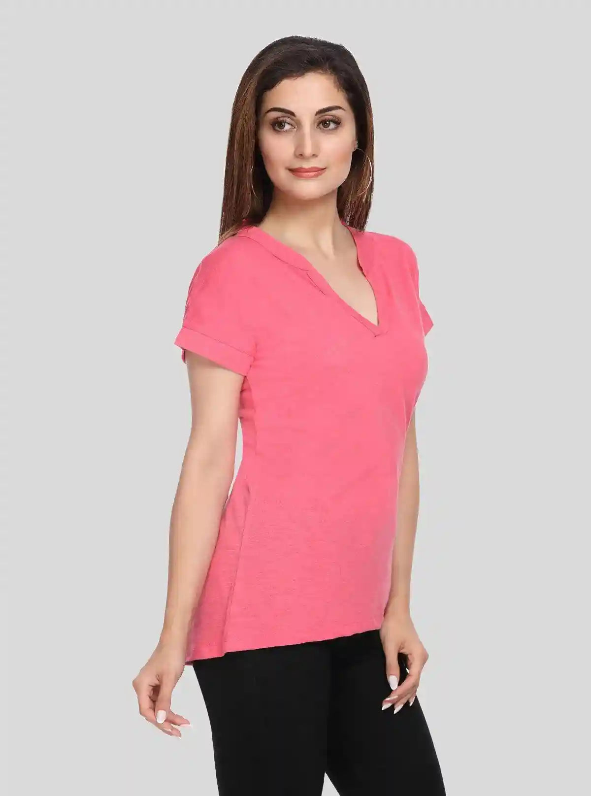 Women’s Roseberry Self-Collared Short Sleeve Top in Cotton Elastane | Boer & Fitch | Buy Online at  Boer and Fitch