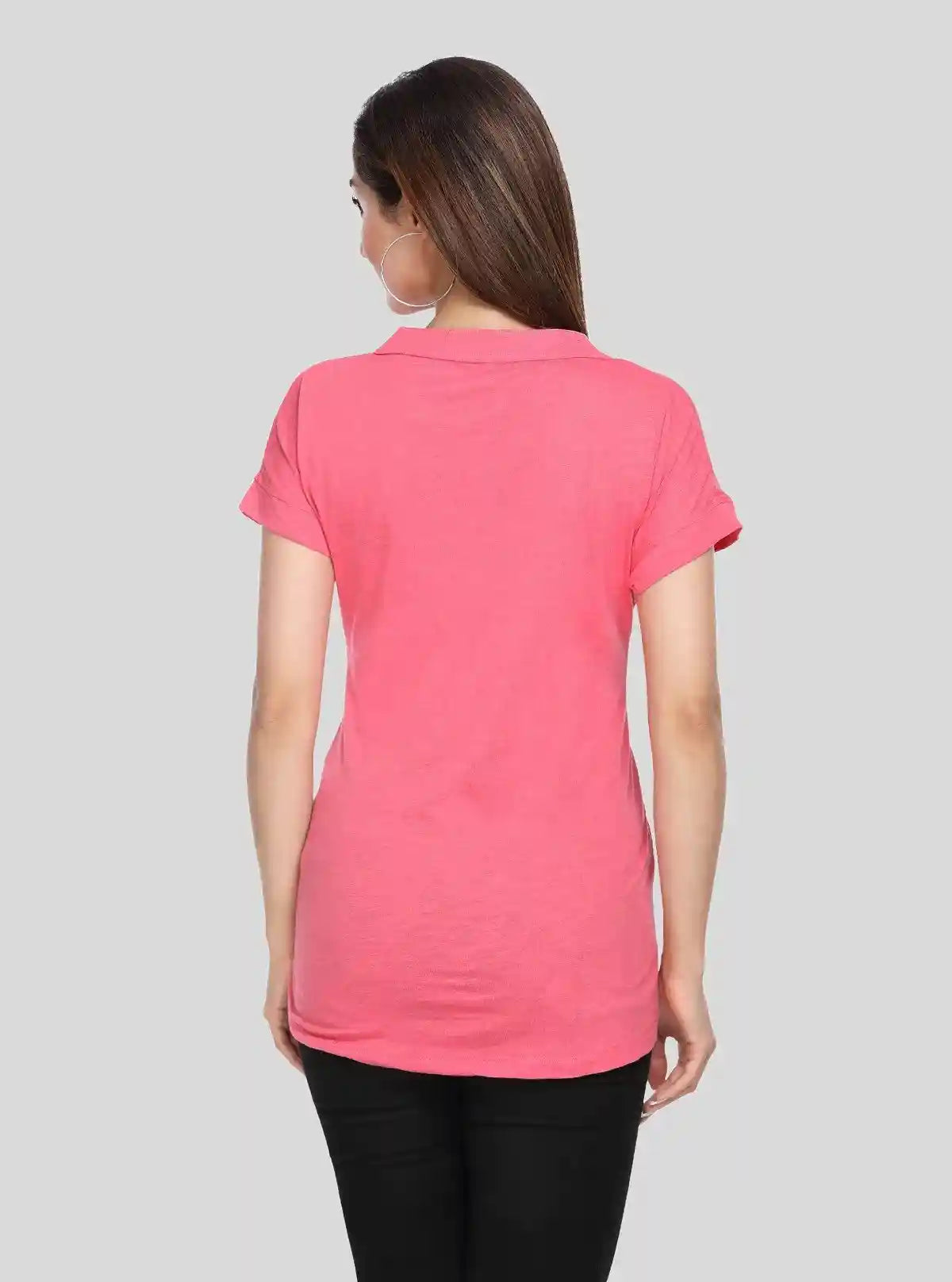 Women’s Roseberry Self-Collared Short Sleeve Top in Cotton Elastane | Boer & Fitch | Buy Online at  Boer and Fitch