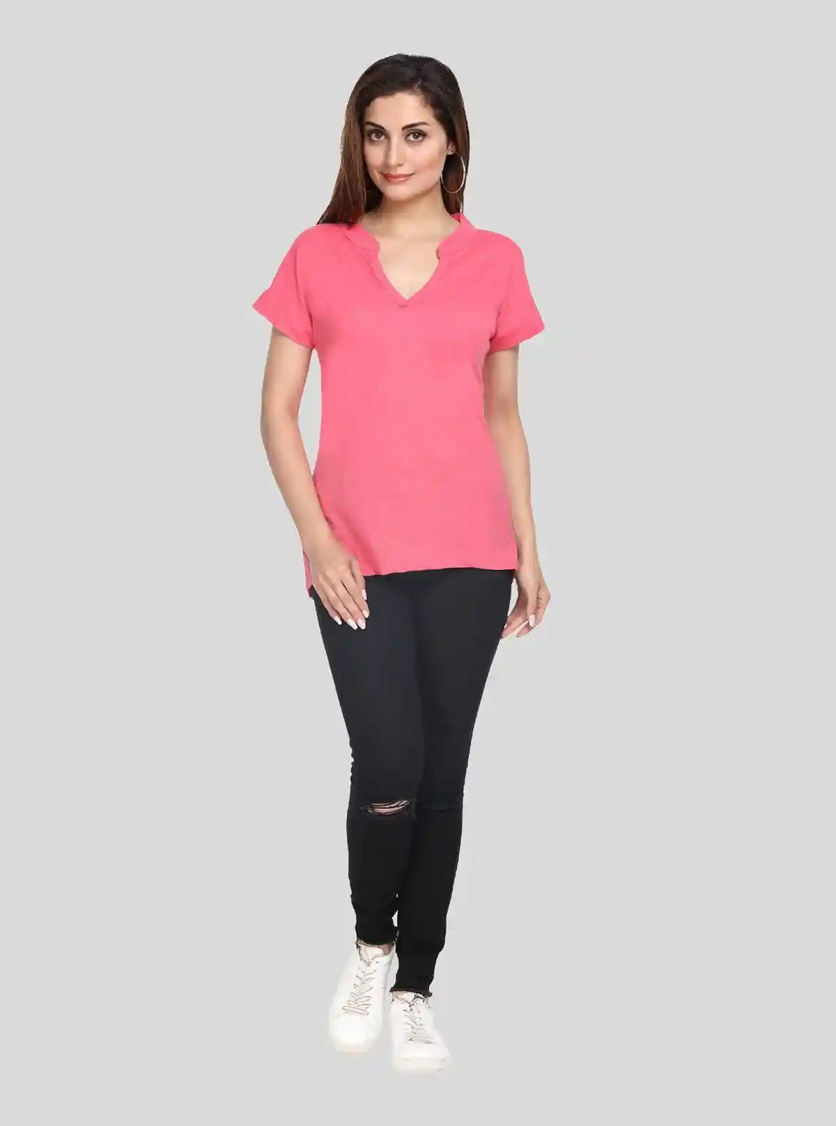 Women’s Roseberry Self-Collared Short Sleeve Top in Cotton Elastane | Boer & Fitch | Buy Online at  Boer and Fitch