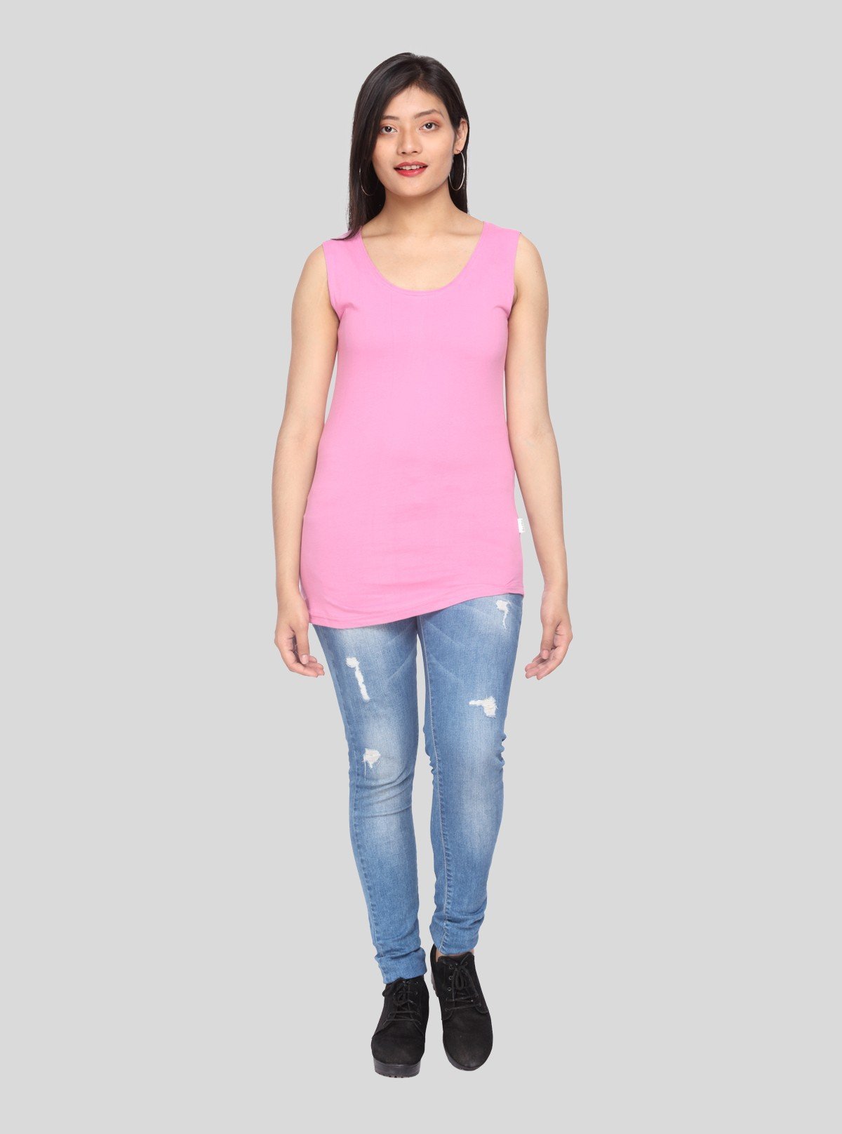 Fuchsia Women’s Sleeveless Cotton Jersey Top – Boer and Fitch - Boer and Fitch