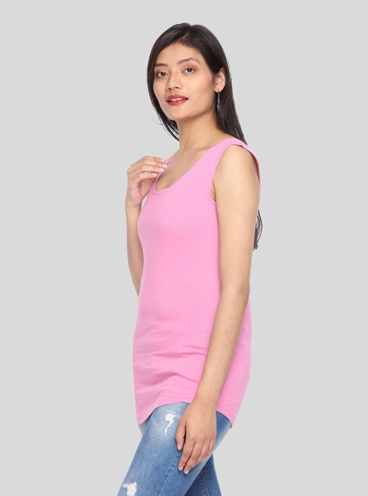Fuchsia Women’s Sleeveless Cotton Jersey Top – Boer and Fitch - Boer and Fitch