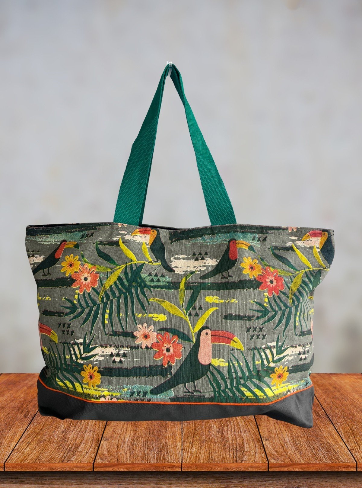 Green Hawaii Print Bag – Tropical Vibe Tote for Travel & Daily Style - Boer and Fitch