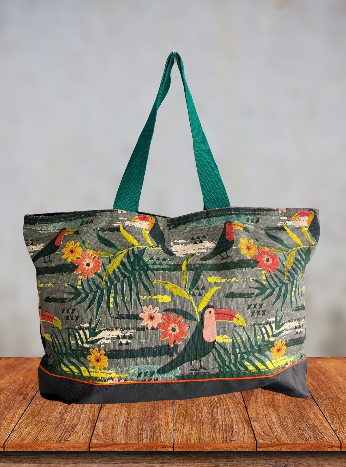 Green Hawaii Print Bag – Tropical Vibe Tote for Travel & Daily Style - Boer and Fitch