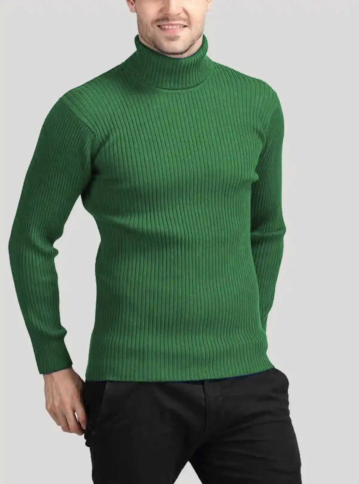 Men’s Green Turtle Neck Sweatshirt – Warm & Stylish | Boer & Fitch | Buy Online at  Boer and Fitch