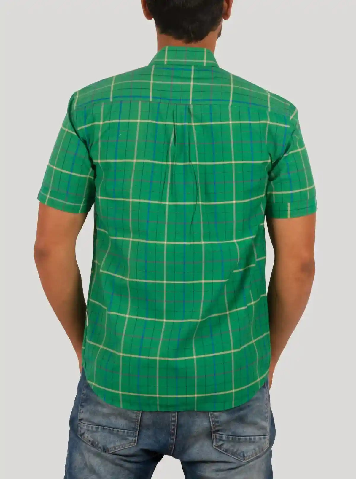 Elegant Green Checked Half Sleeve Casual Shirt for Men – Boer and Fitch | Buy Online at  Boer and Fitch