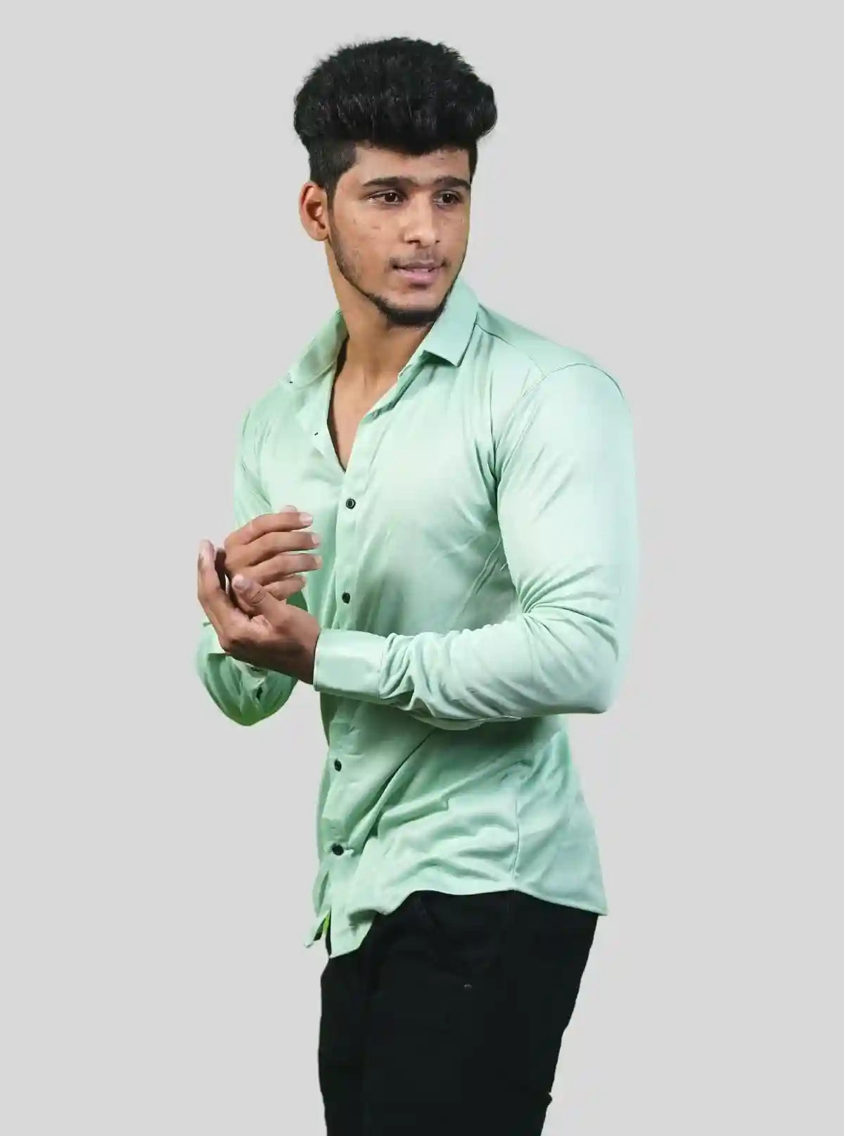 Men's Pastel Green Long Sleeve Poly Shirt – Fresh & Refined by Boer and Fitch from Boer and Fitch | Buy Online at gep32c-qs.myshopify.com