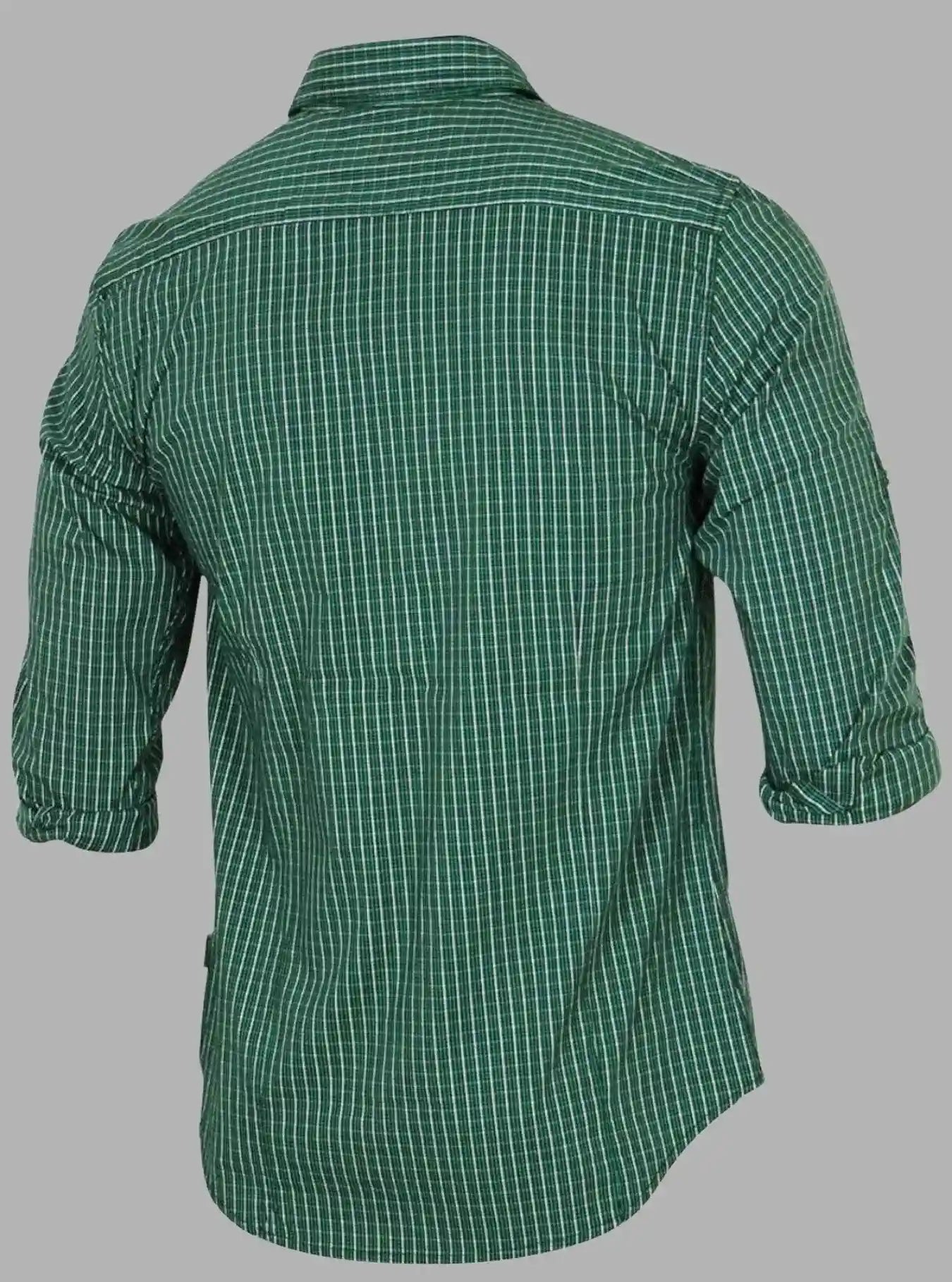 Green Micro Checked Slim Fit Full Sleeve Shirt for Men – Casual & Smart by Boer and Fitch | Buy Online at  Boer and Fitch
