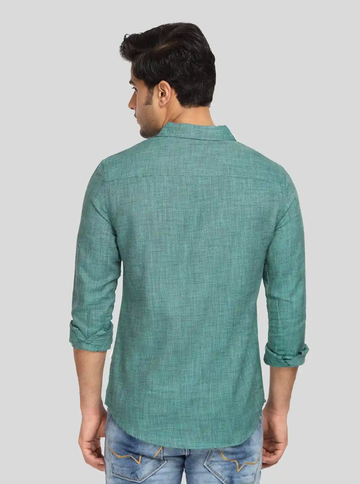 Men’s Dusted Green Solid Full Sleeve Shirt – Smart Casual Wear by Boer & Fitch | Buy Online at  Boer and Fitch