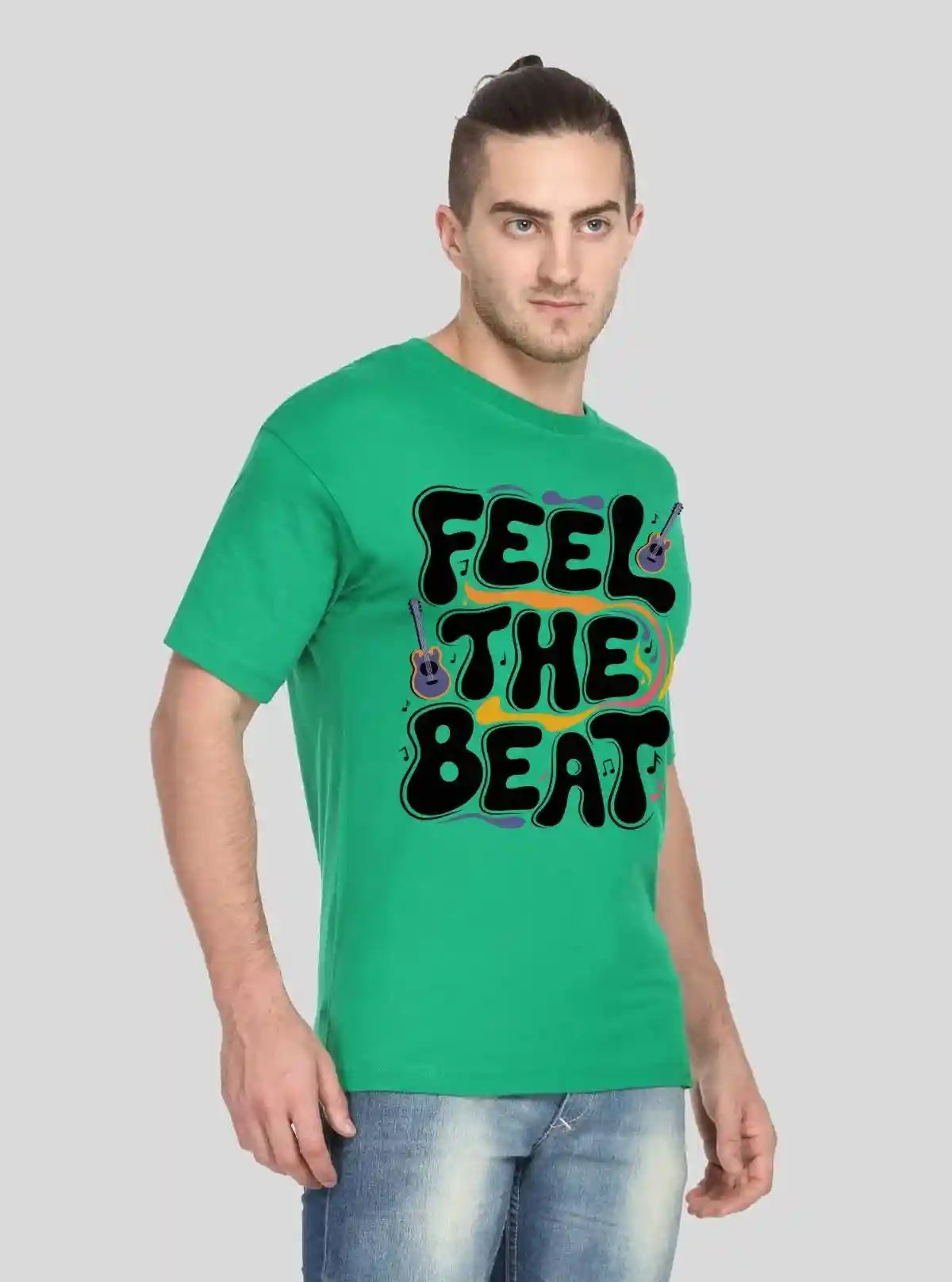 Men’s Green Printed Crew Neck T-Shirt – Bold Comfort for Everyday Style | Buy Online at  Boer and Fitch