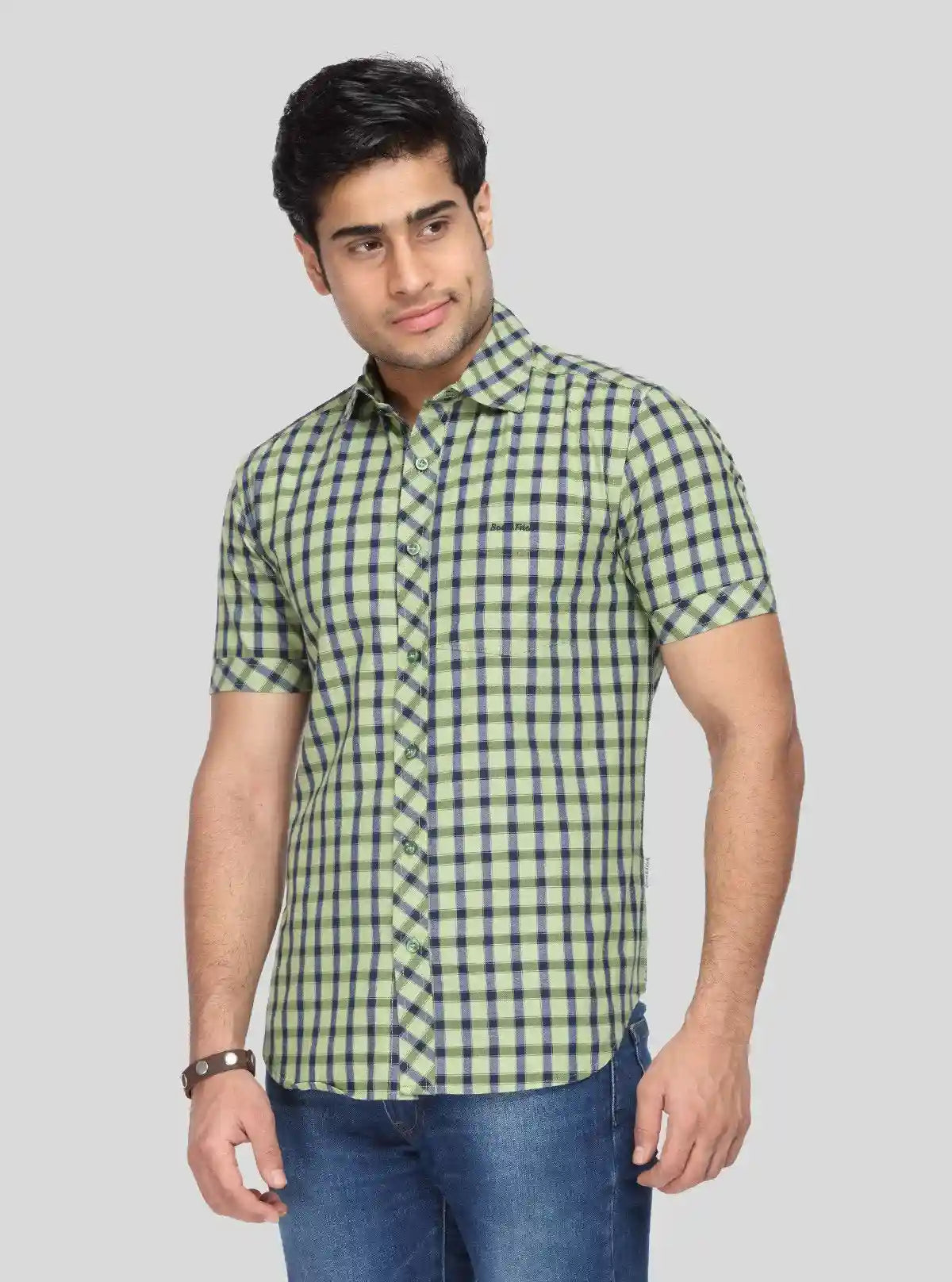 Men's Lime Green Soft Check Shirt – Fresh, Comfortable & Stylishly Casual | Buy Online at  Boer and Fitch