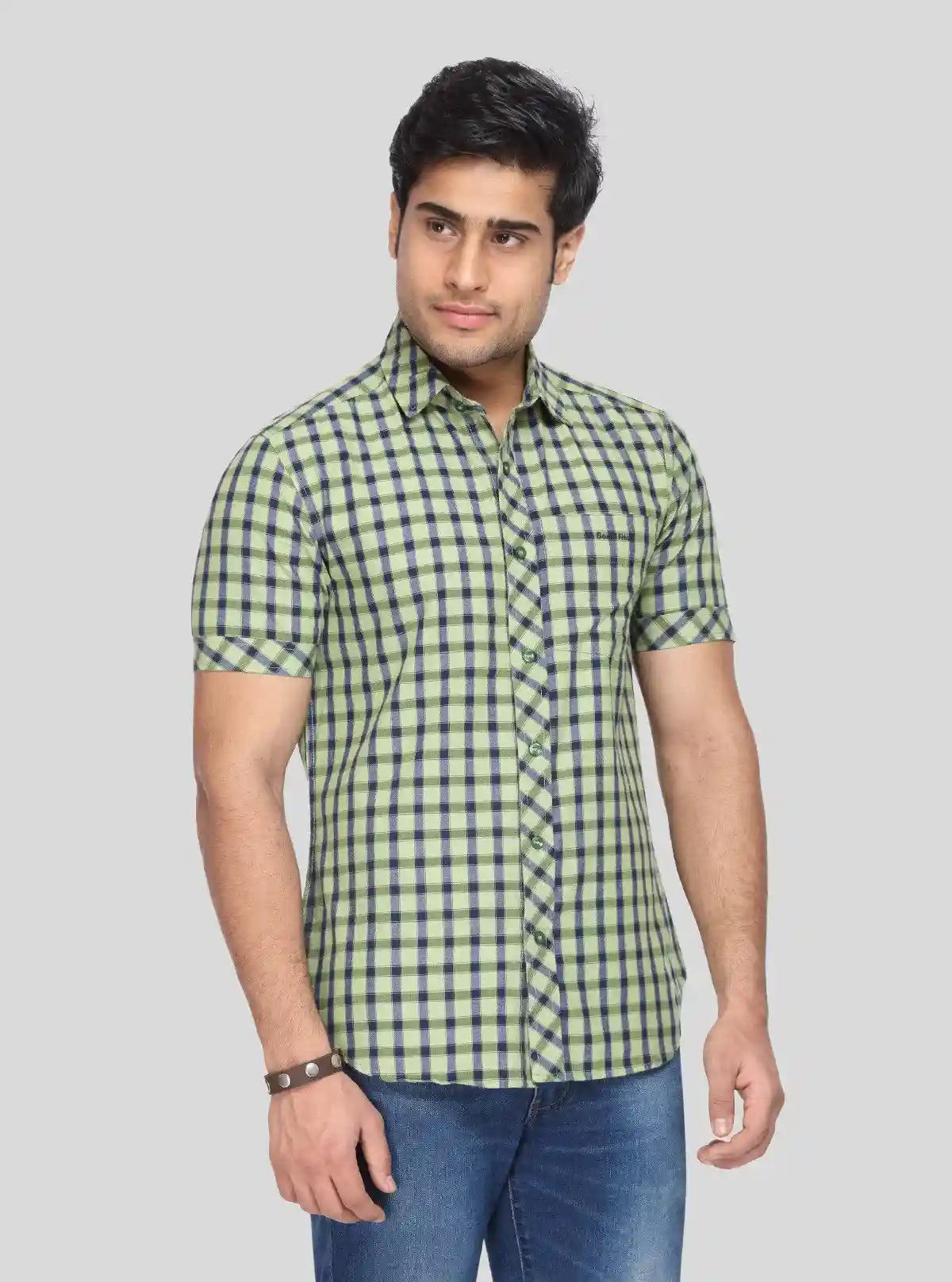 Men's Lime Green Soft Check Shirt – Fresh, Comfortable & Stylishly Casual | Buy Online at  Boer and Fitch