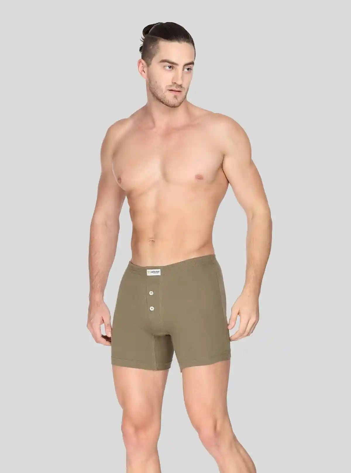 Men’s Solid Khaki Buttoned Trunks | Stylish Everyday Innerwear | Buy Online at  Boer and Fitch
