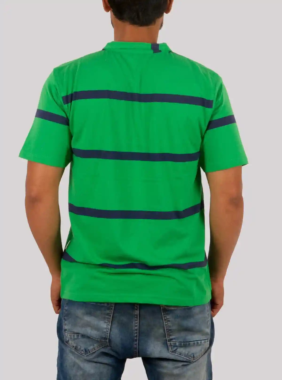 Parrot Green Striped Polo T-Shirt for Men – Stylish Casual by Boer and Fitch | Buy Online at  Boer and Fitch