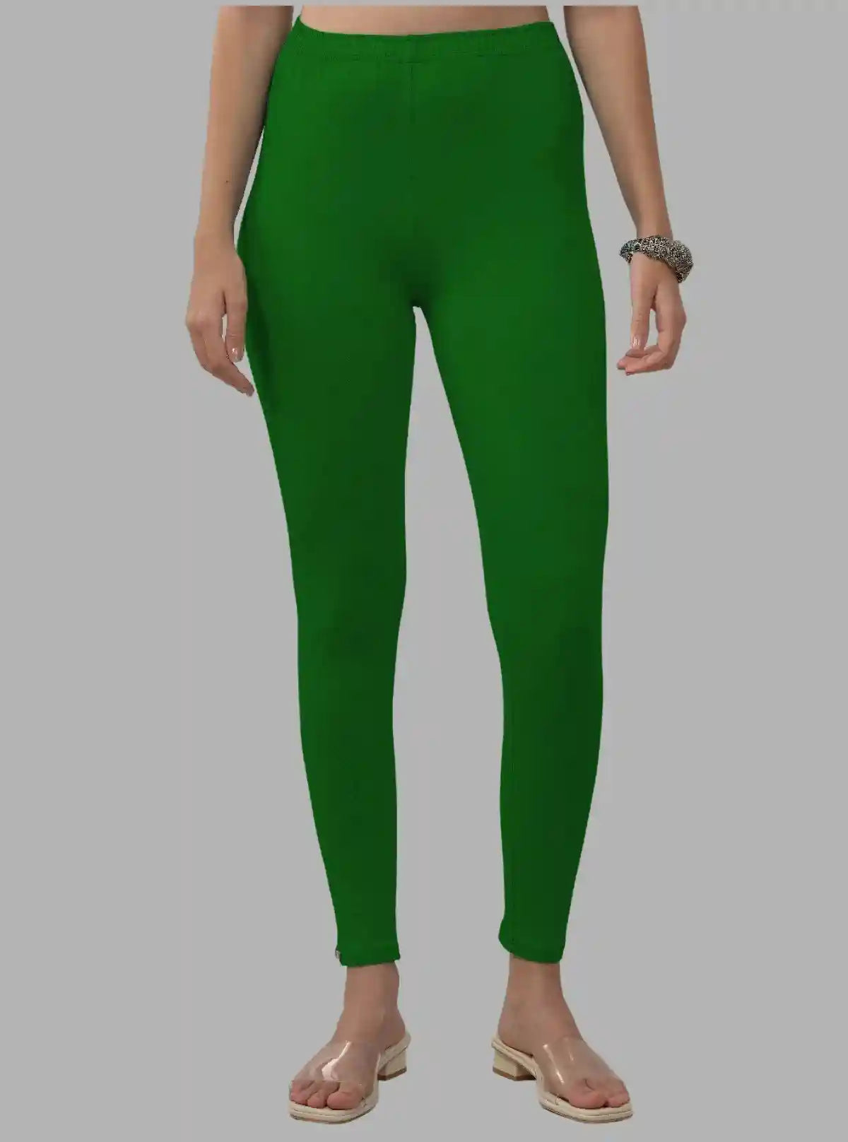 Women's Green Ankle Legging – Cotton Elastane Feather-Touch Jersey by Boer & Fitch | Buy Online at  Boer and Fitch