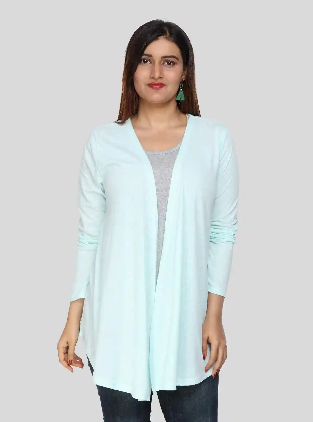 Women's Mint Green 100% Cotton Shrug – Breezy Lightweight Everyday Layer | Buy Online at  Boer and Fitch