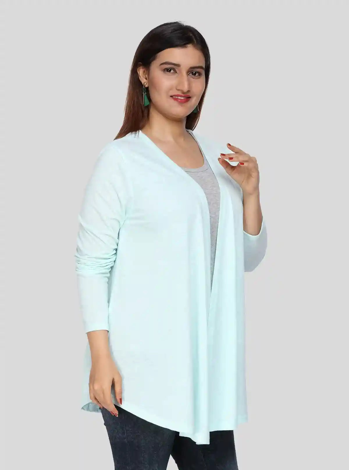 Women's Mint Green 100% Cotton Shrug – Breezy Lightweight Everyday Layer | Buy Online at  Boer and Fitch
