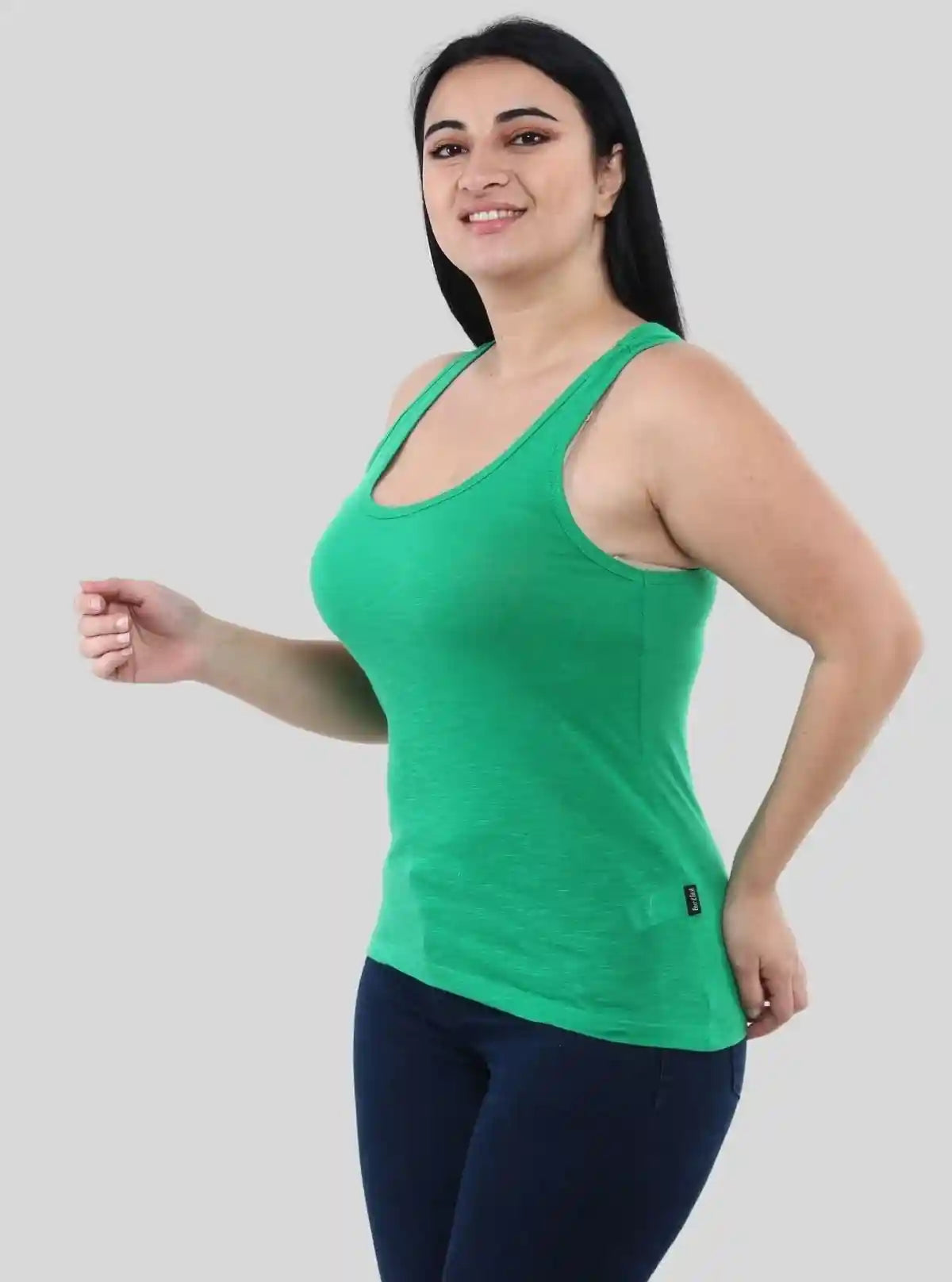 Women’s Solid Green Sleeveless Top – Boer and Fitch | Buy Online at  Boer and Fitch