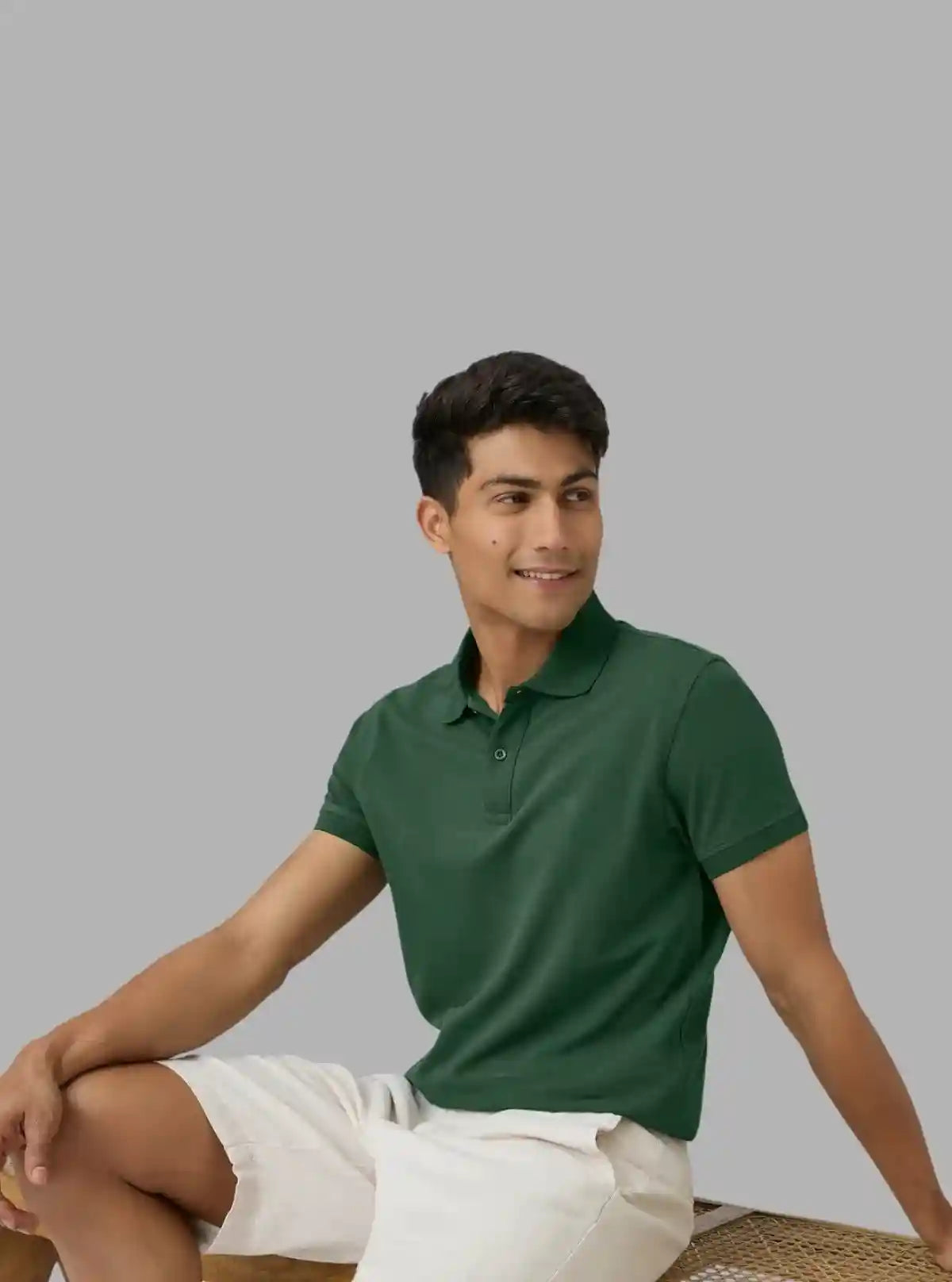 Men’s Bottle Green Polo T-Shirt with Collar & Cuff | 100% Cotton Piqué | Boer & Fitch | Buy Online at  Boer and Fitch