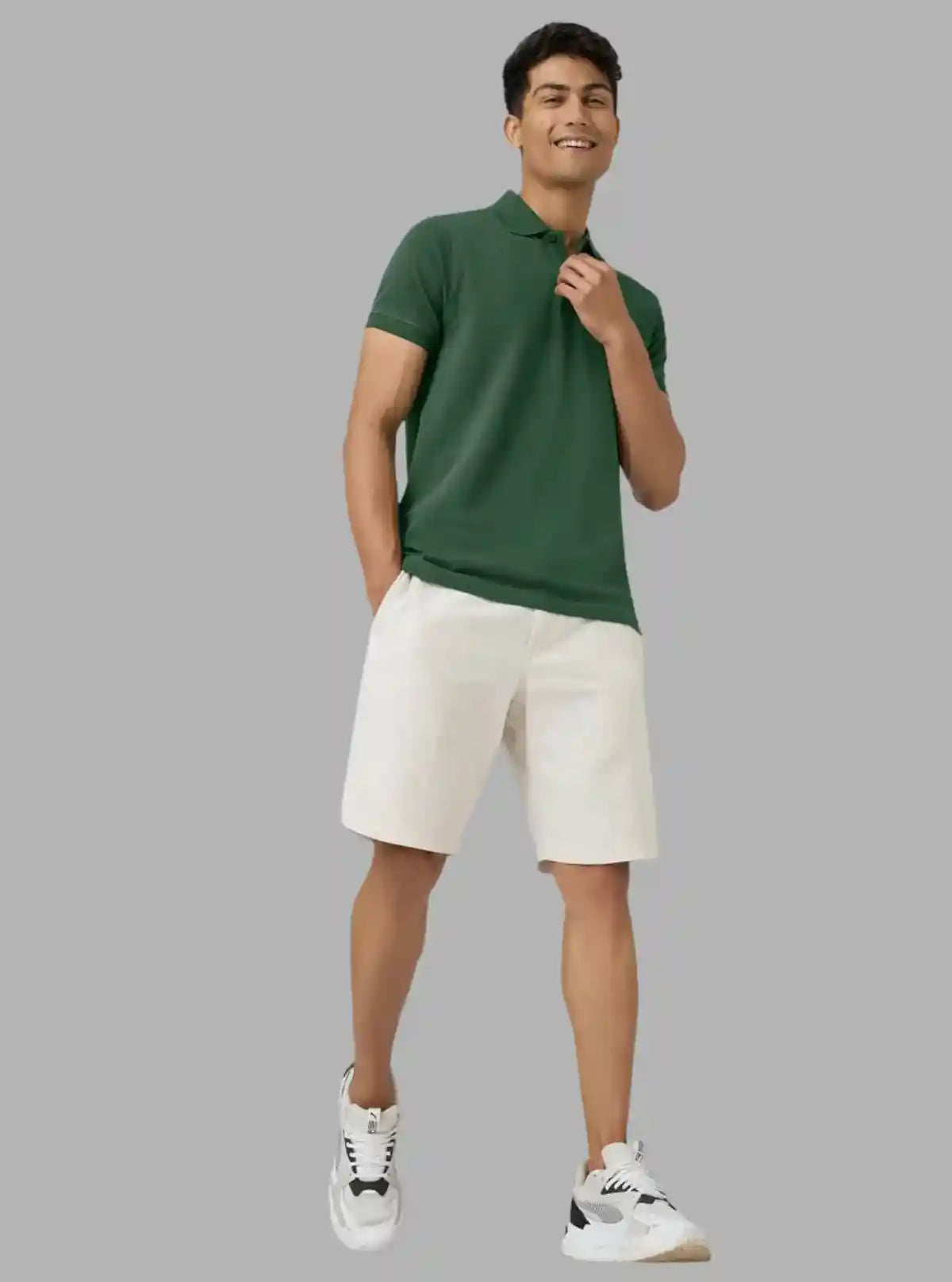 Men’s Bottle Green Polo T-Shirt with Collar & Cuff | 100% Cotton Piqué | Boer & Fitch | Buy Online at  Boer and Fitch