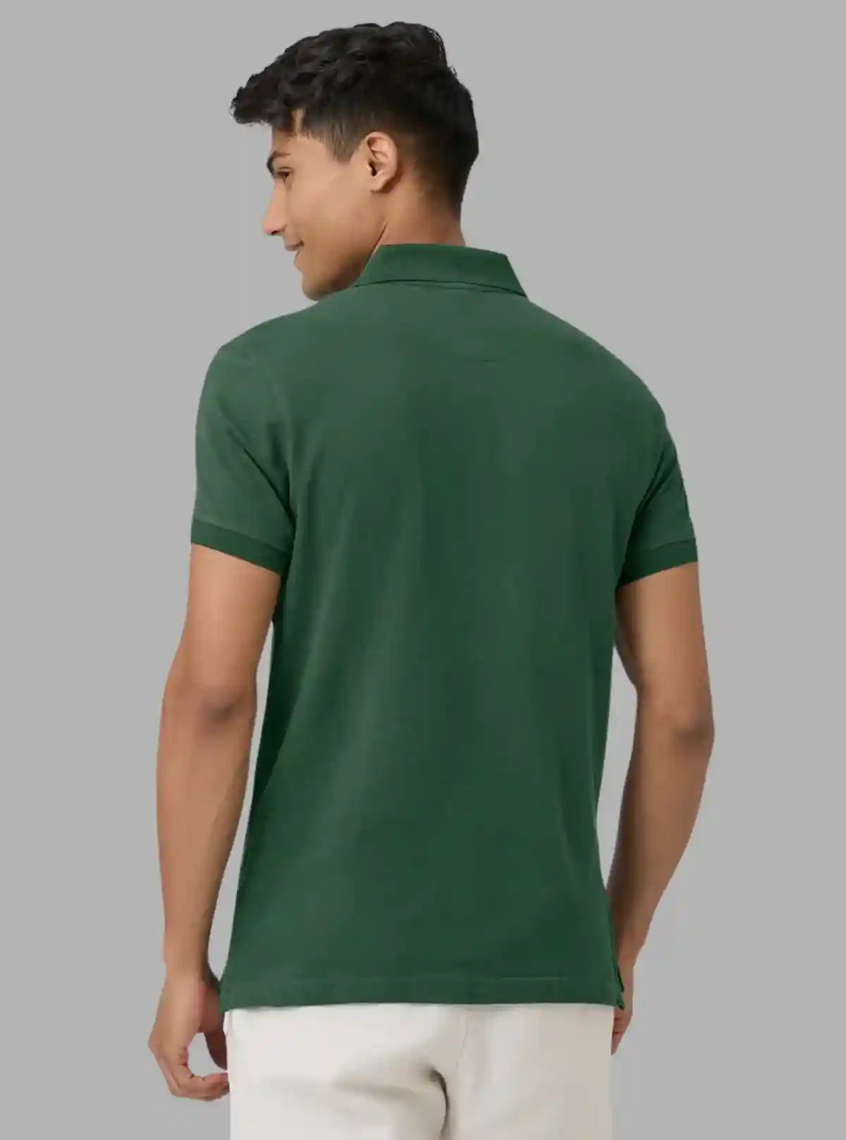 Men’s Bottle Green Polo T-Shirt with Collar & Cuff | 100% Cotton Piqué | Boer & Fitch | Buy Online at  Boer and Fitch