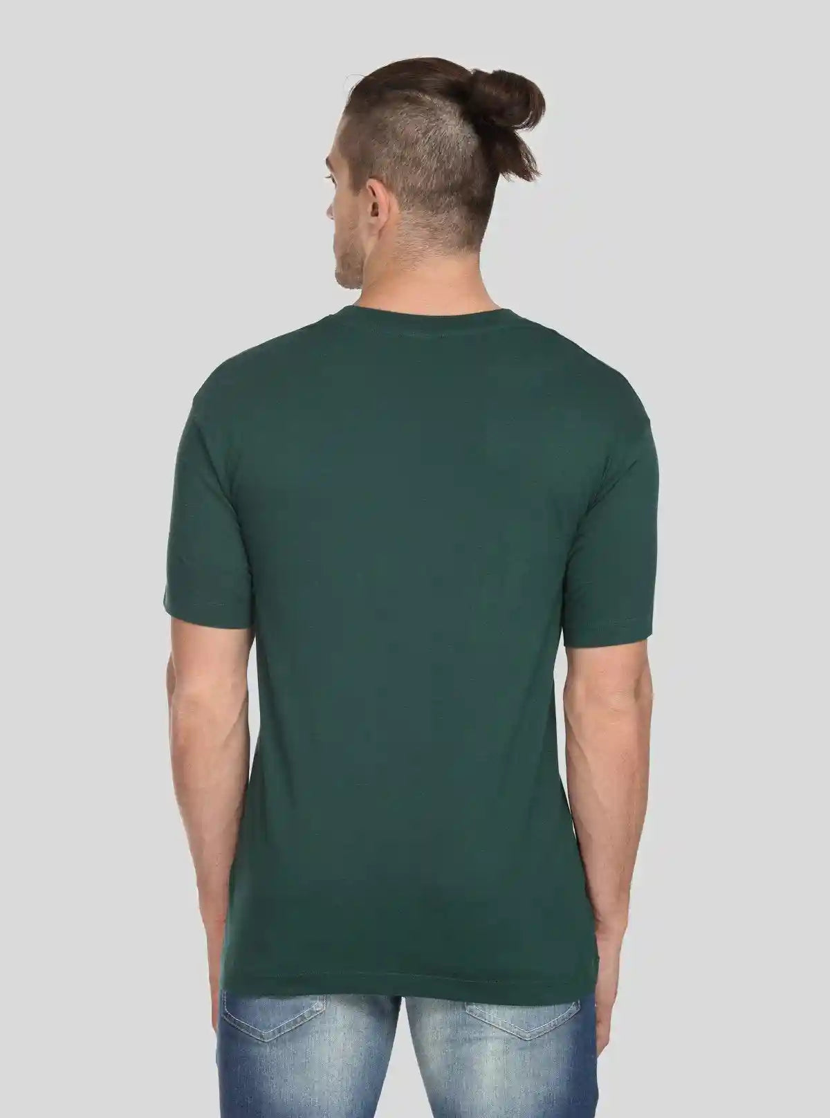 Men’s Forest Green Basic V-Neck T-Shirt – Classic Fit Premium Cotton Tee | Buy Online at  Boer and Fitch
