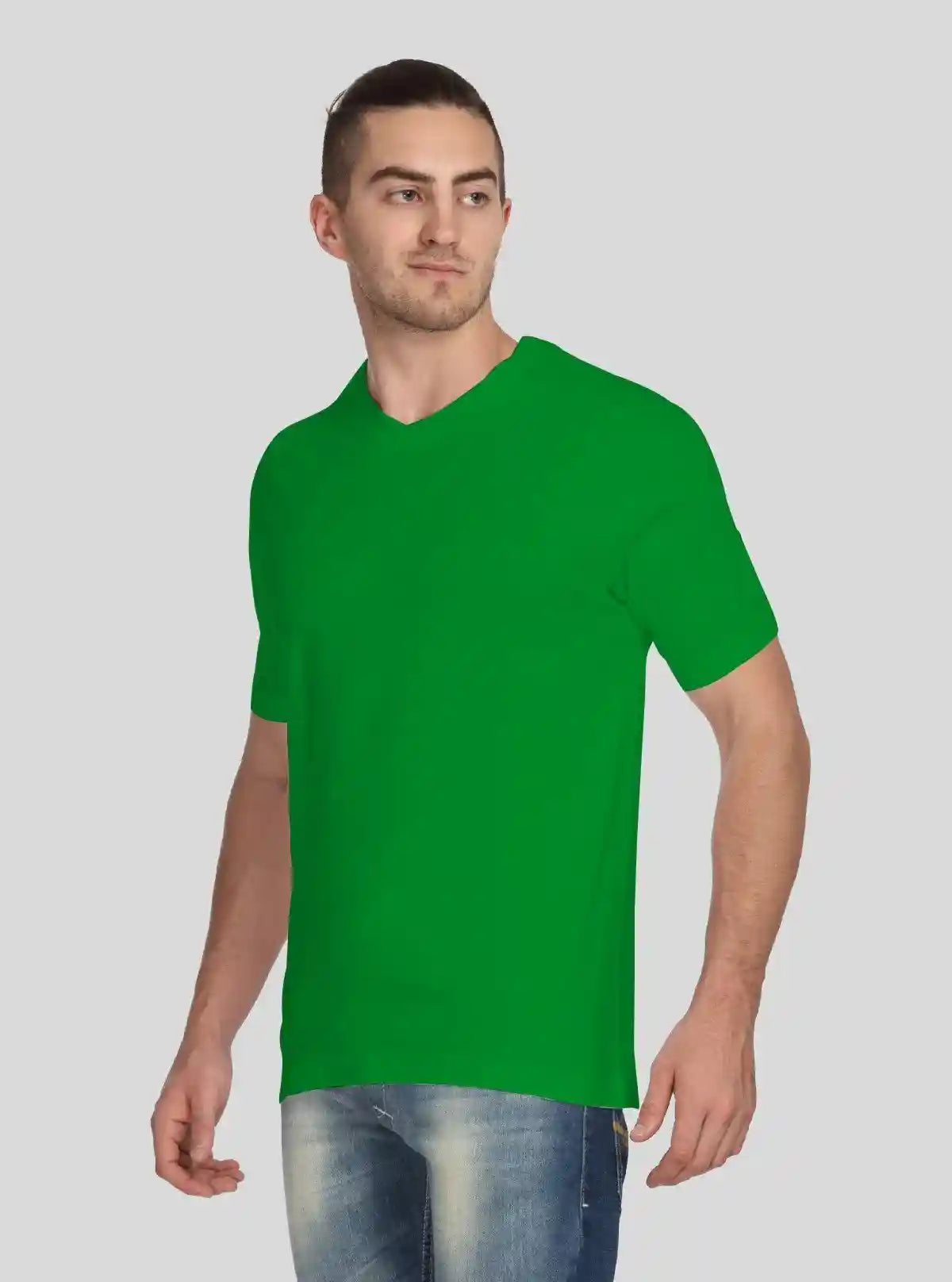 Men’s Green V-Neck T-Shirt – Stylish & Comfortable | Boer & Fitch | Buy Online at  Boer and Fitch