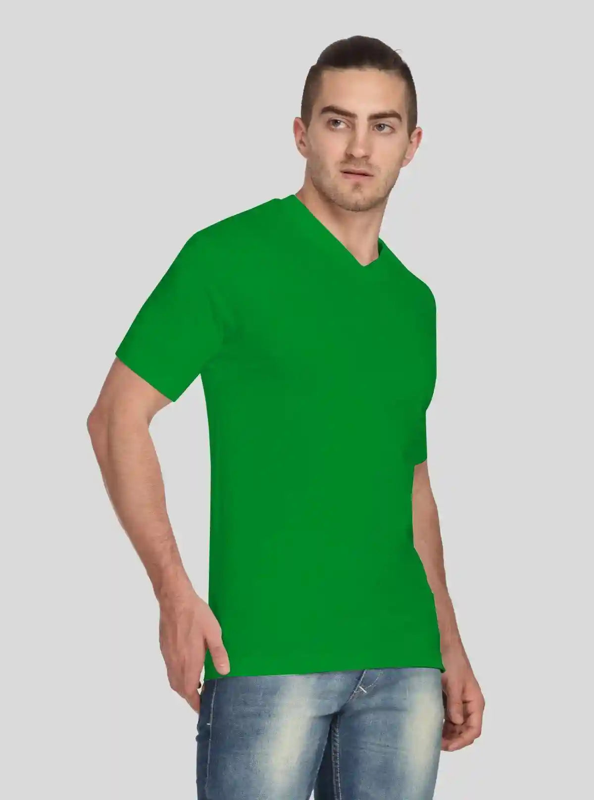Men’s Green V-Neck T-Shirt – Stylish & Comfortable | Boer & Fitch | Buy Online at  Boer and Fitch