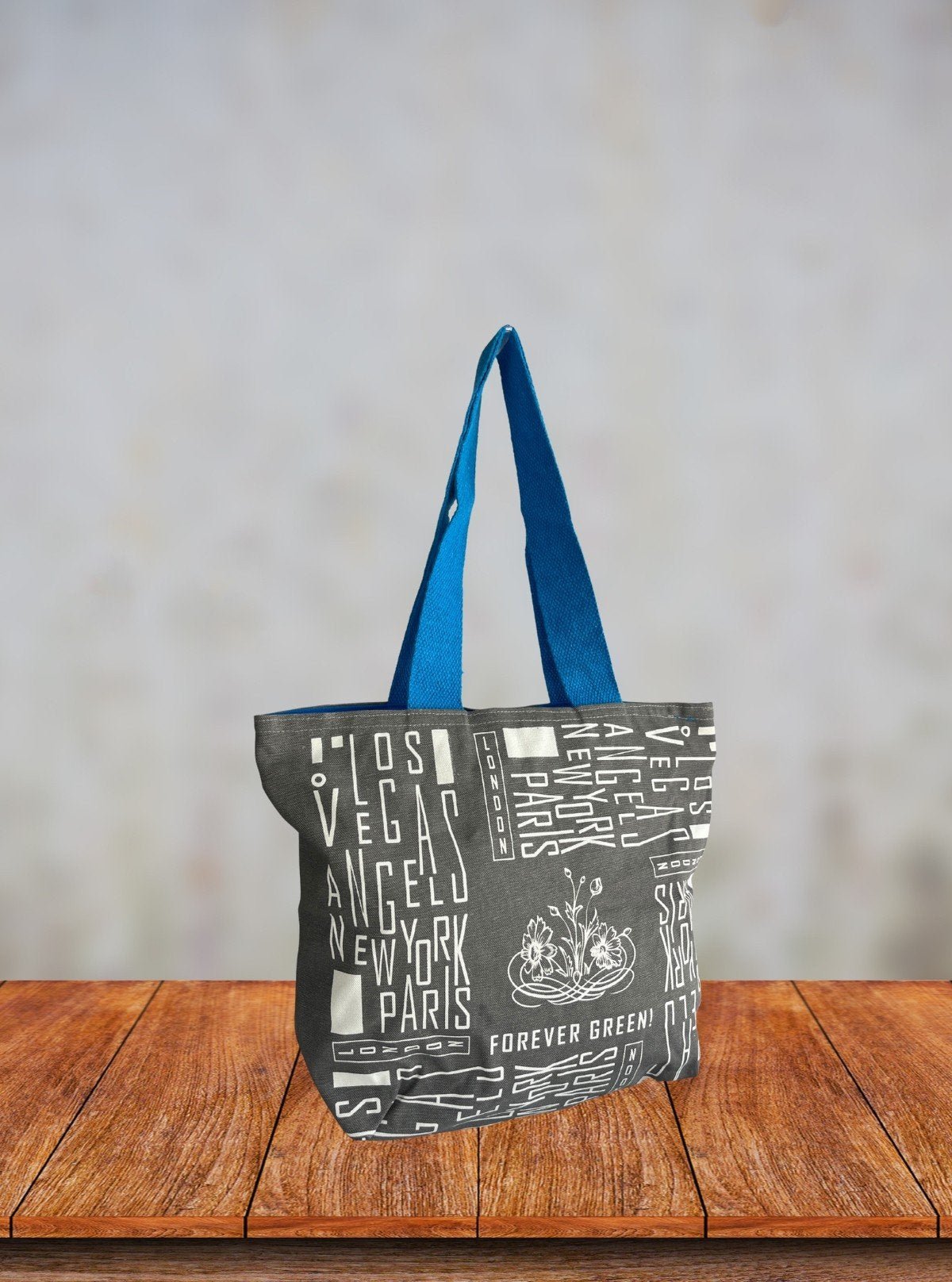 Grey Los Vegas Printed Bag – Stylish Urban Tote for Everyday Use - Boer and Fitch