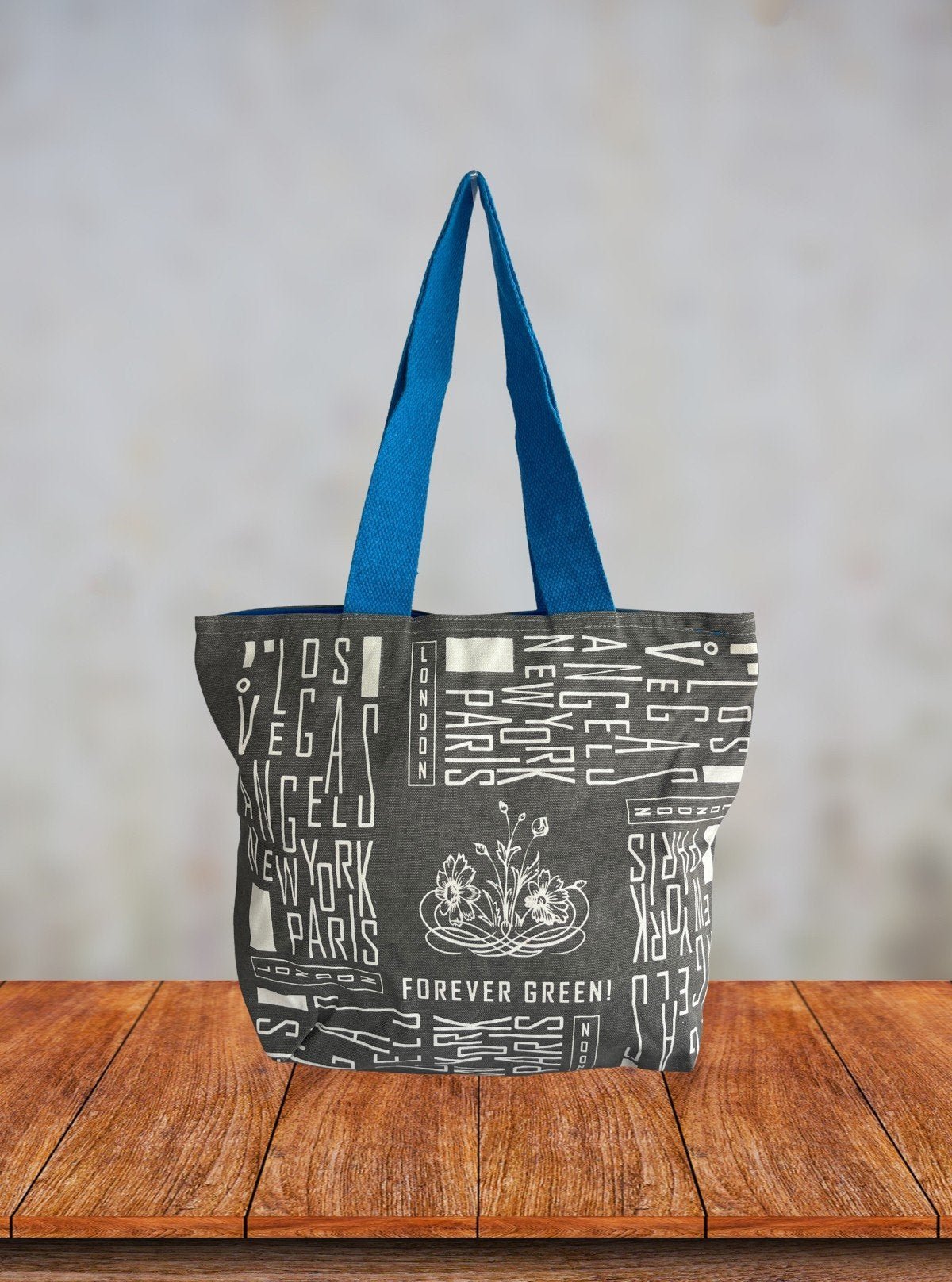 Grey Los Vegas Printed Bag – Stylish Urban Tote for Everyday Use - Boer and Fitch