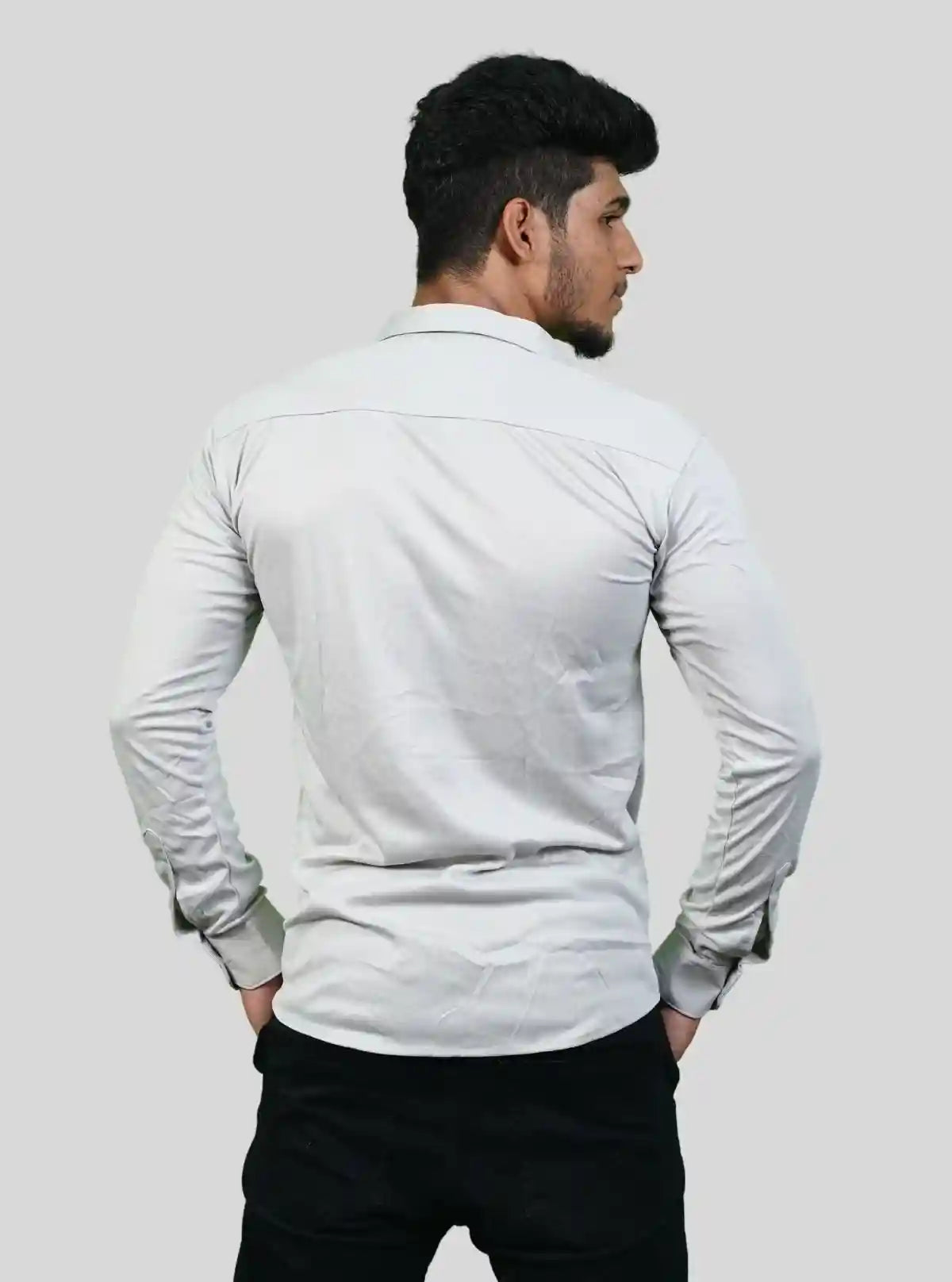 Men's Ash Grey Long Sleeve Poly Shirt – Sleek, Smart & Versatile by Boer and Fitch from Boer and Fitch | Buy Online at gep32c-qs.myshopify.com