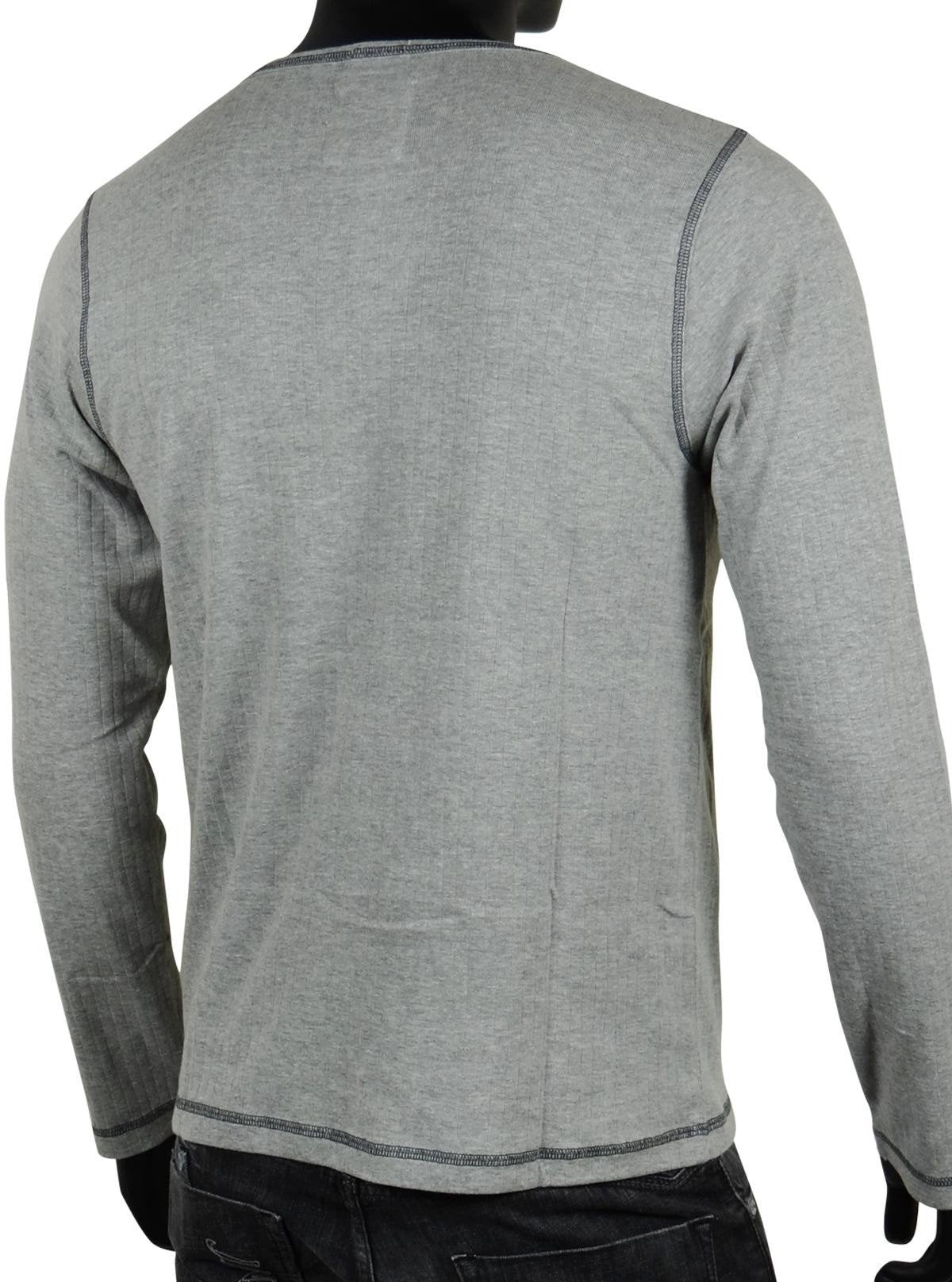 Grey Melange Henley T-Shirt for Men – Casual Comfort by Boer and Fitch - Boer and Fitch