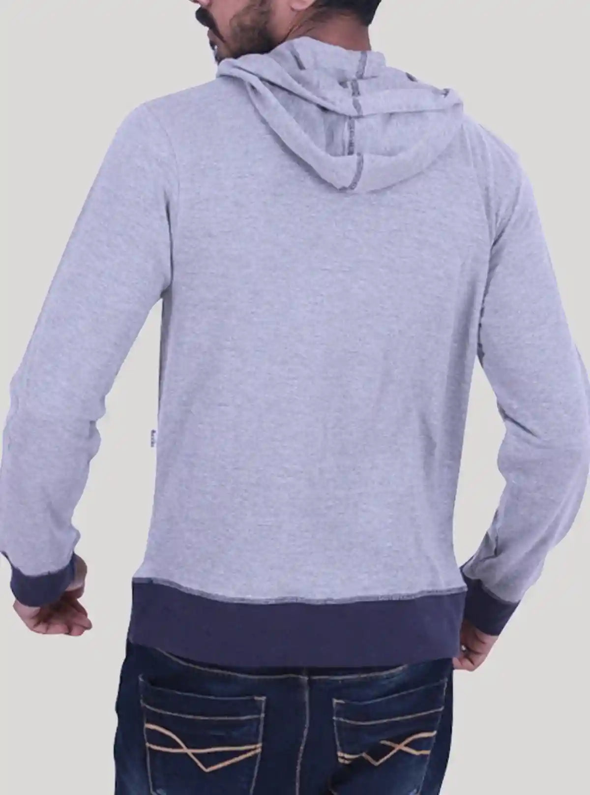 White Melange Hooded Sweatshirt for Men – Casual Comfort by Boer and Fitch | Buy Online at  Boer and Fitch